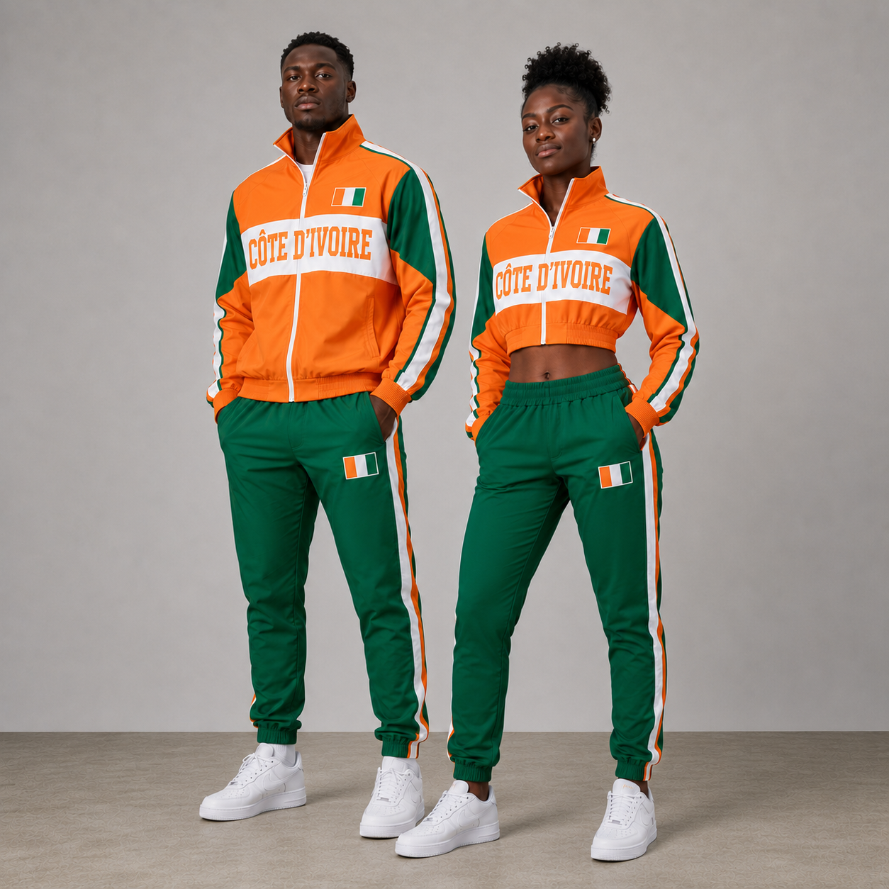 FIFA World Cup 2026 Themed Cote d Ivoire Football Fan Sweatshirt And Jogger Set