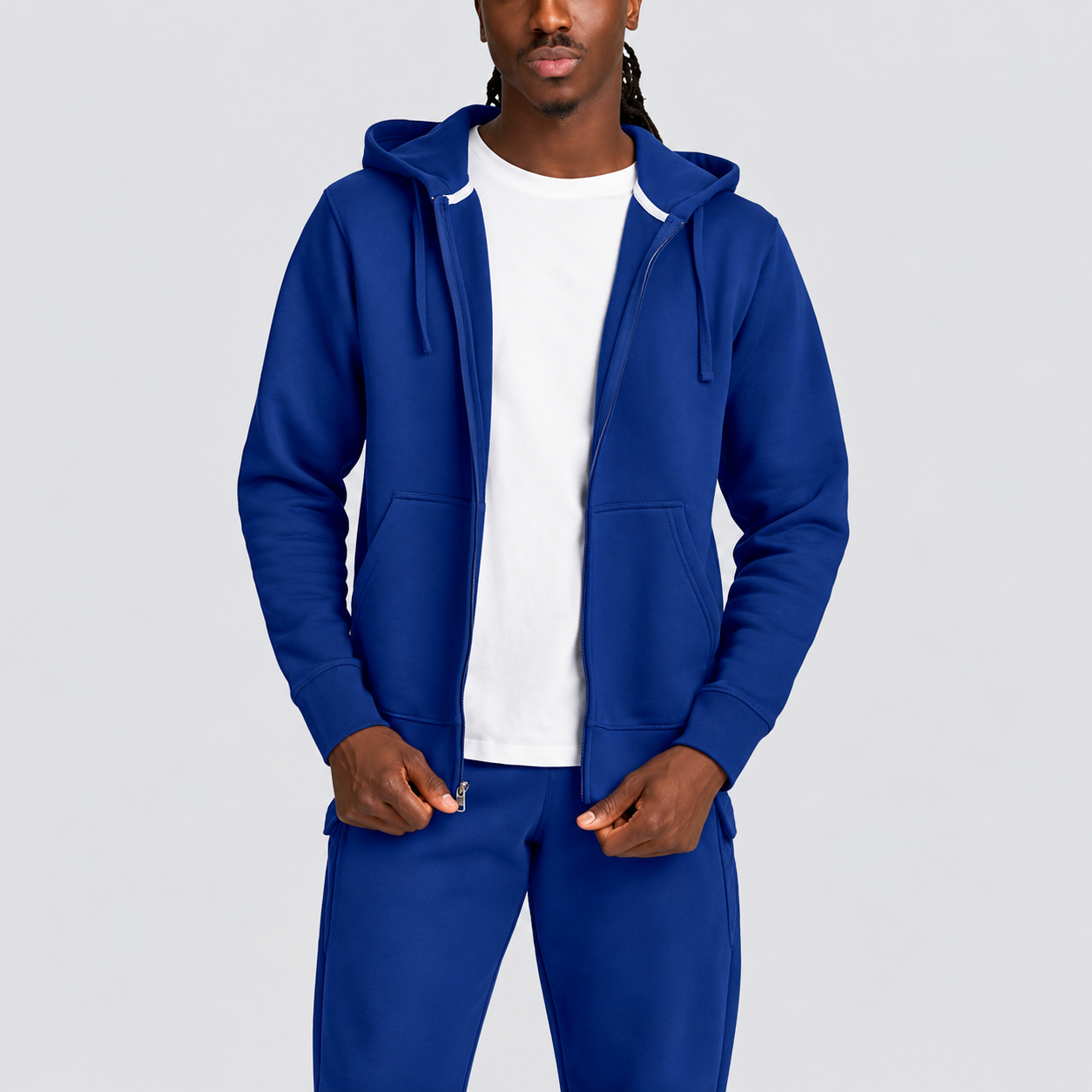 Classic Full Zip Hooded Sweatshirt For Men
