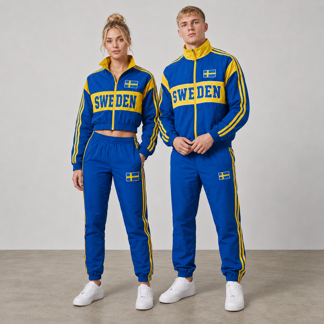 FIFA World Cup 2026 Themed Sweden Football Fan Sweatshirt And Jogger Set