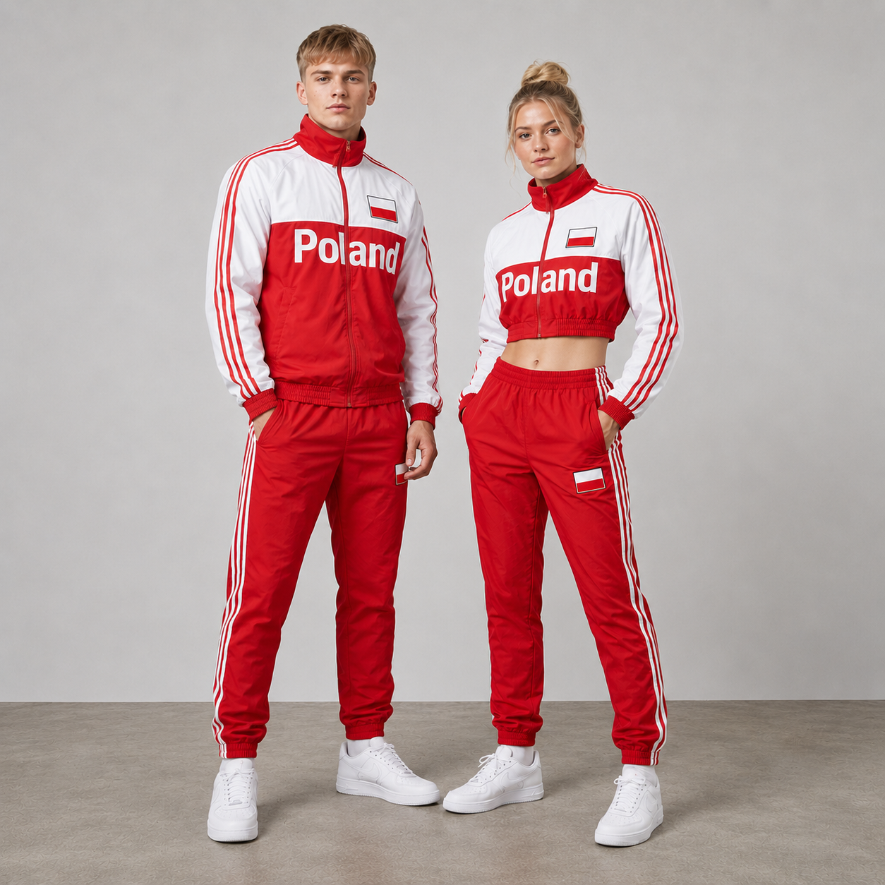 FIFA World Cup 2026 Themed Poland Football Fan Sweatshirt And Jogger Set