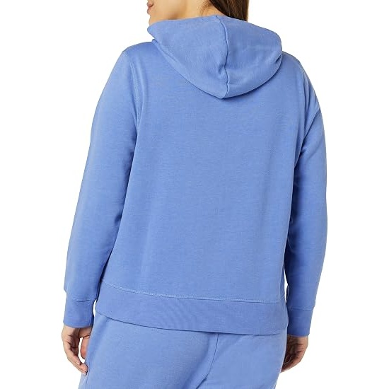 Regular Fit Midweight Fleece Pullover Hoodie With Kangaroo Pockets For Women