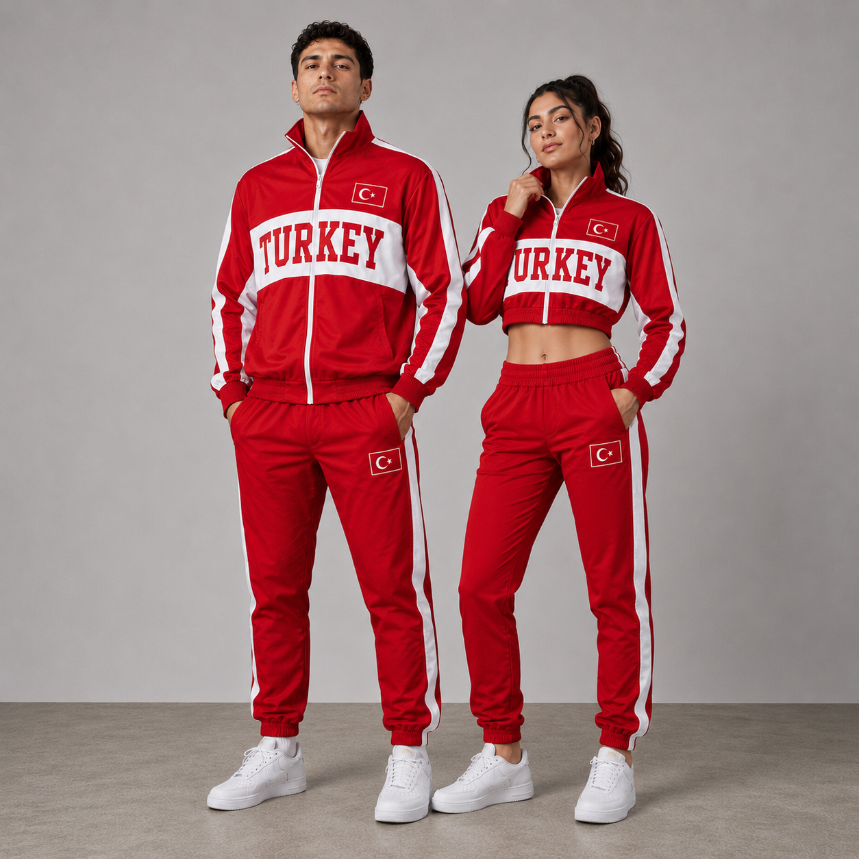 FIFA World Cup 2026 Themed Turkey Football Fan Sweatshirt And Jogger Set