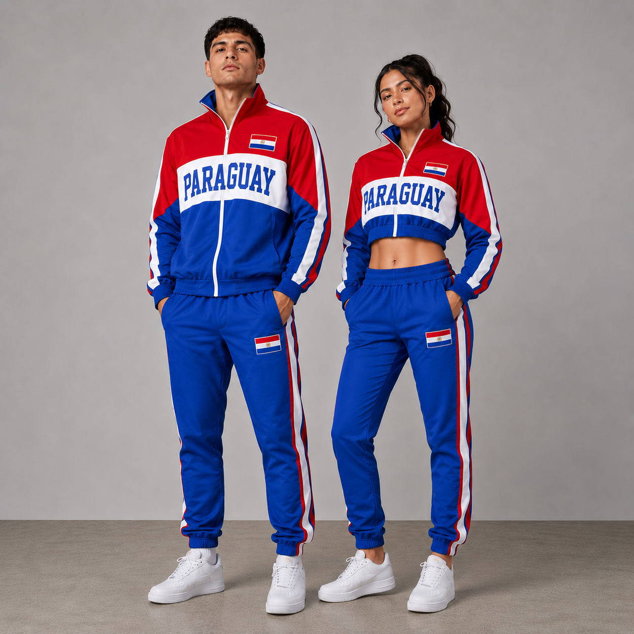 FIFA World Cup 2026 Themed Paraguay Football Fan Sweatshirt And Jogger Set