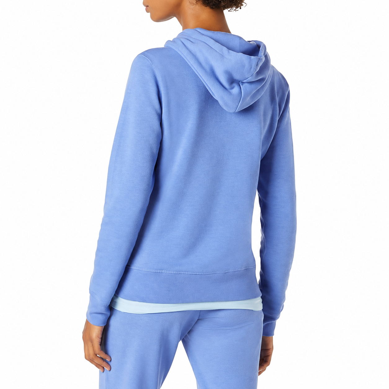 Regular Fit Midweight Fleece Pullover Hoodie With Kangaroo Pockets For Women