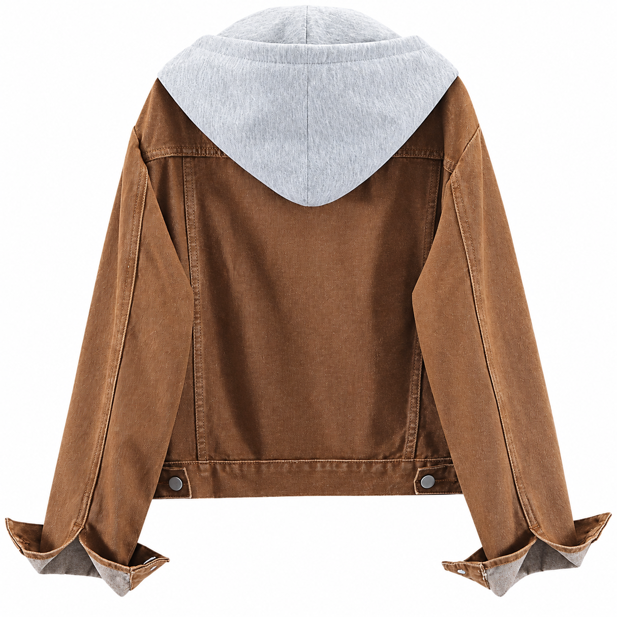 Casual Detachable Hoodie Denim Jacket For Women