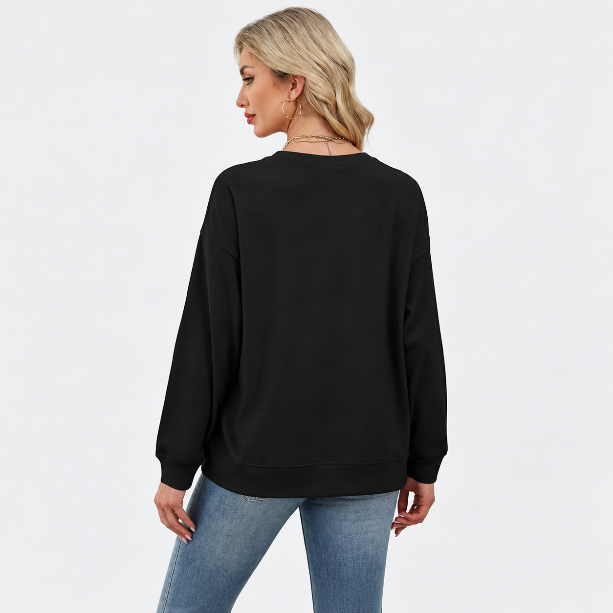 Long Sleeve Casual Sweatshirt Fall Pullover For Women