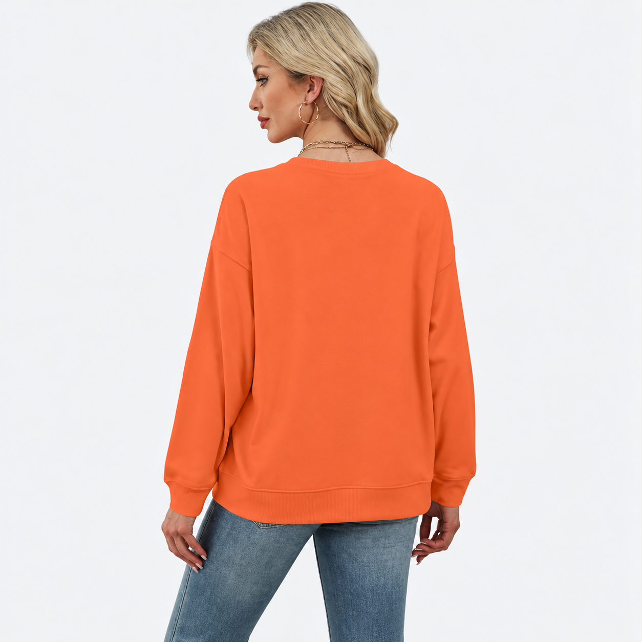 Long Sleeve Casual Sweatshirt Fall Pullover For Women