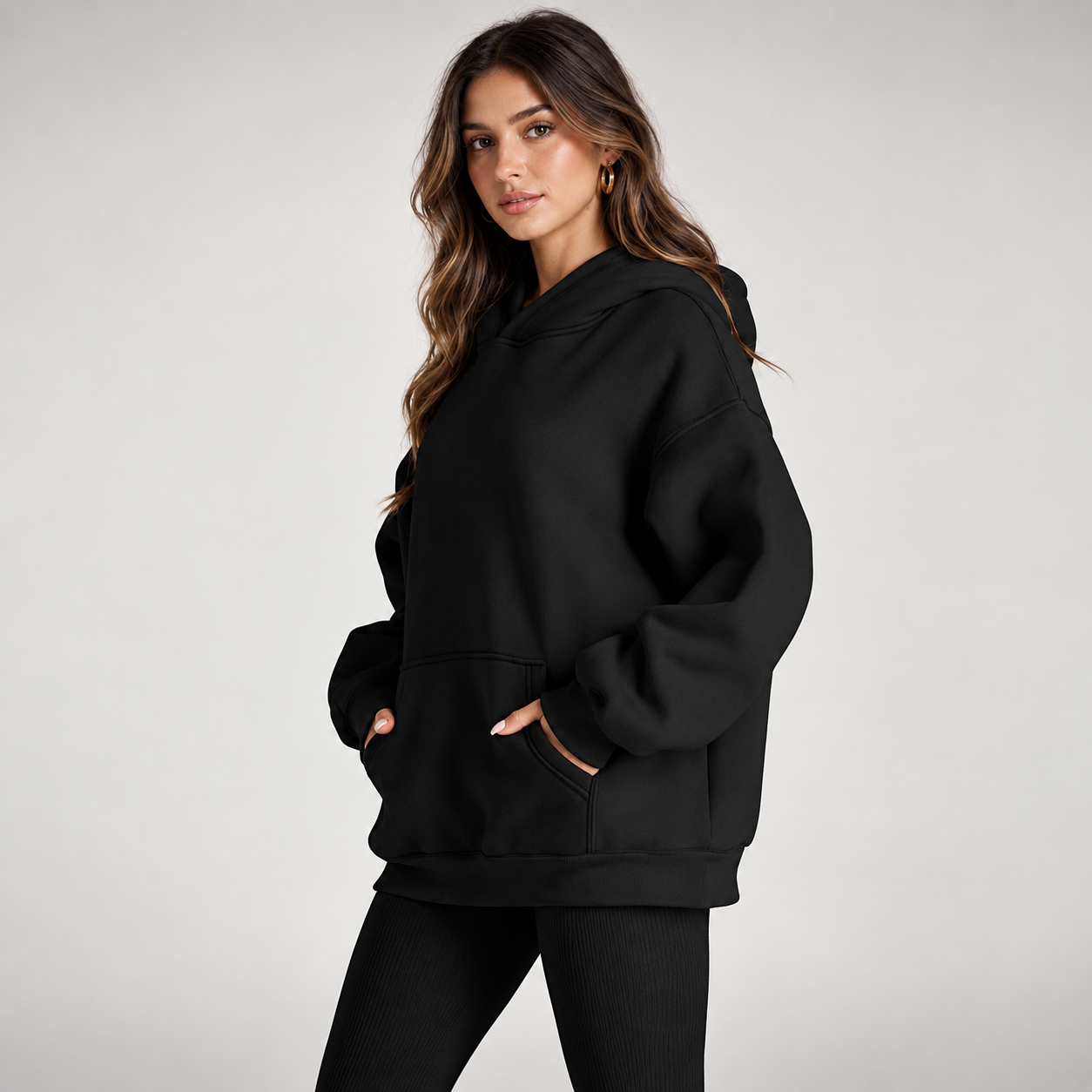Oversized Comfort Fleece Hoodie For Women