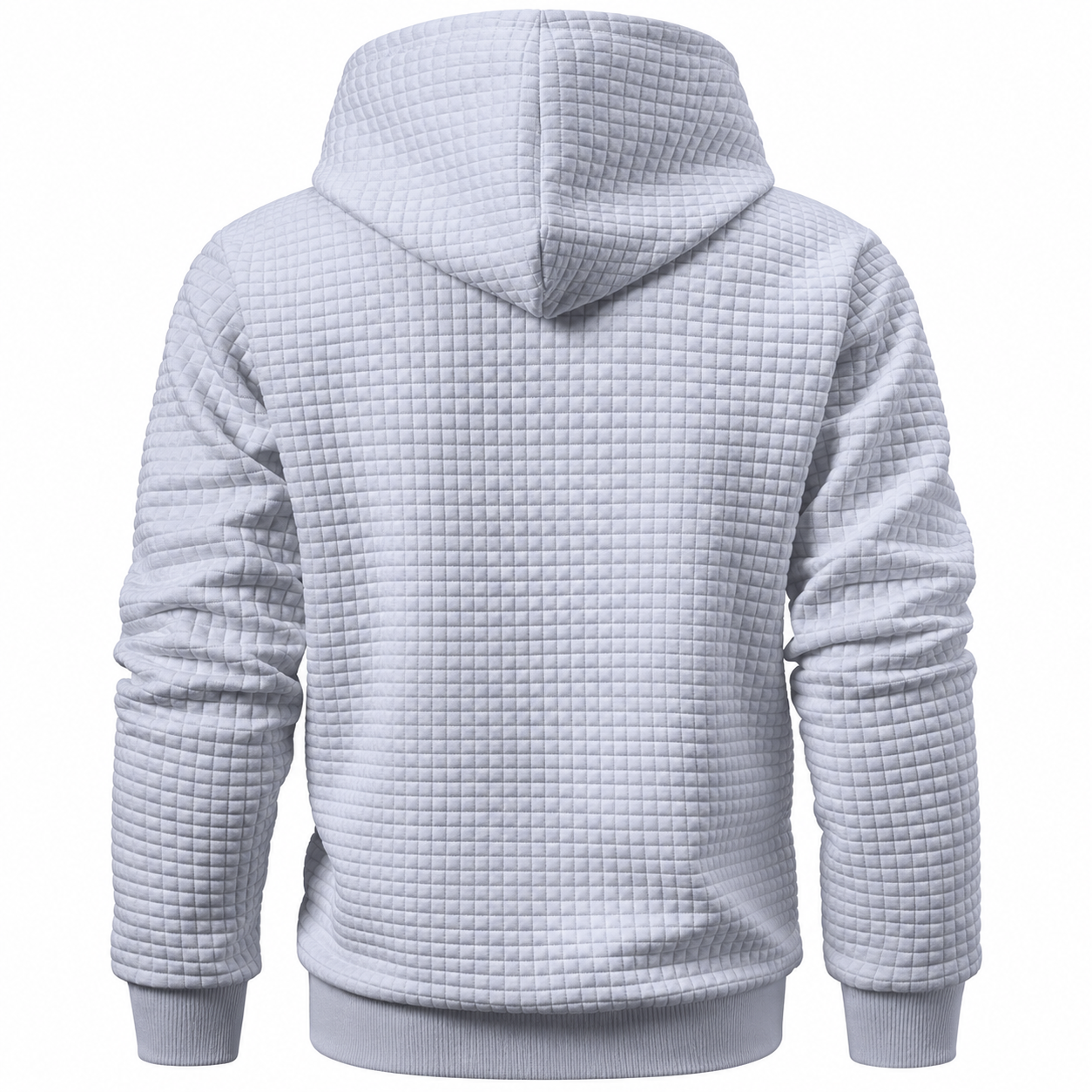 Long Sleeve Pullover Patchwork Plaid Hoodie For Men
