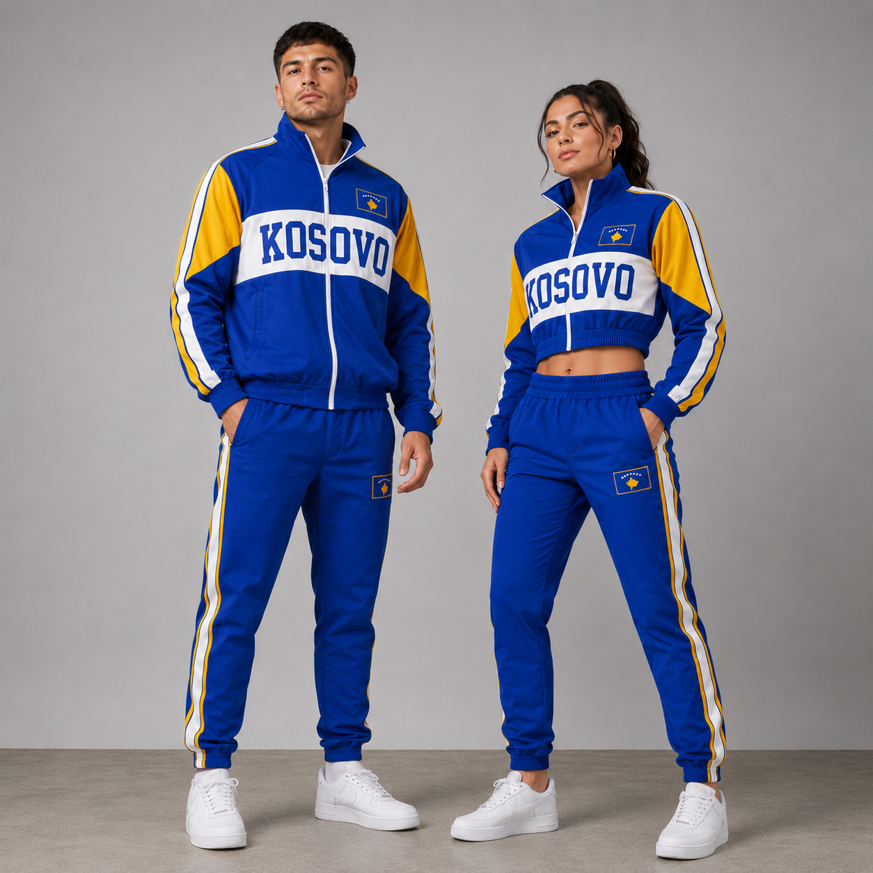 FIFA World Cup 2026 Themed Kosovo Football Fan Sweatshirt And Jogger Set