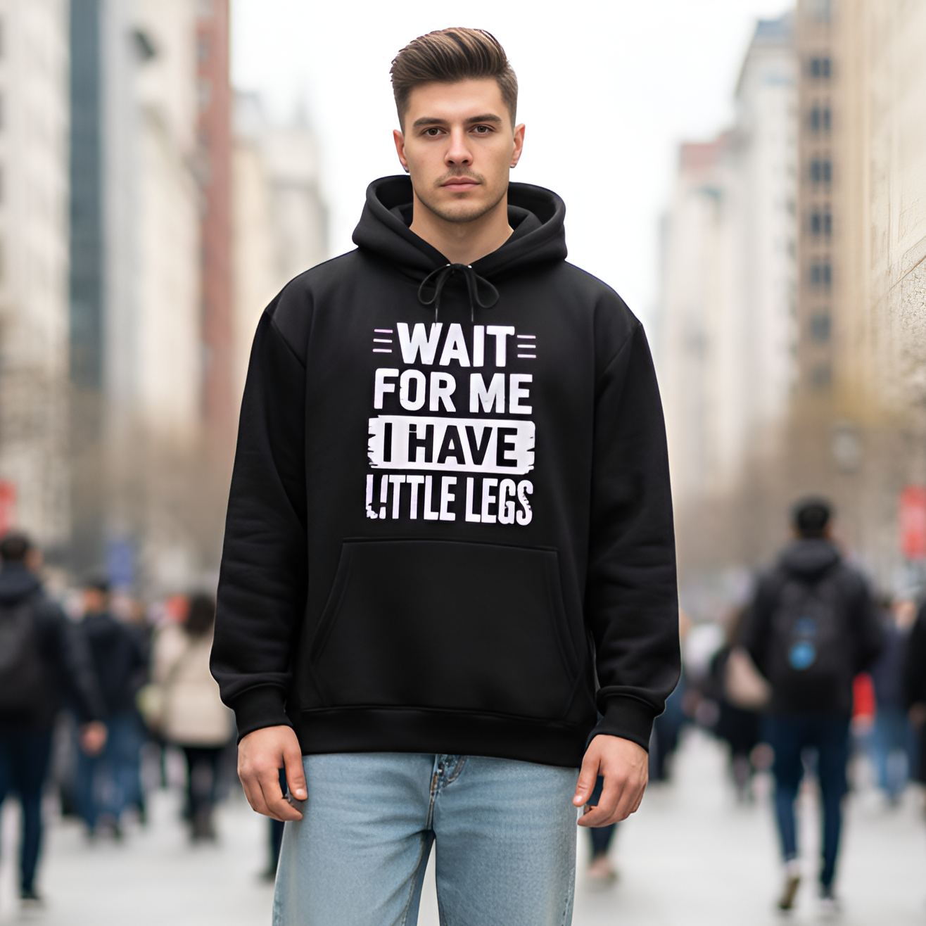 Funny Quote Print Long Sleeve Hoodie