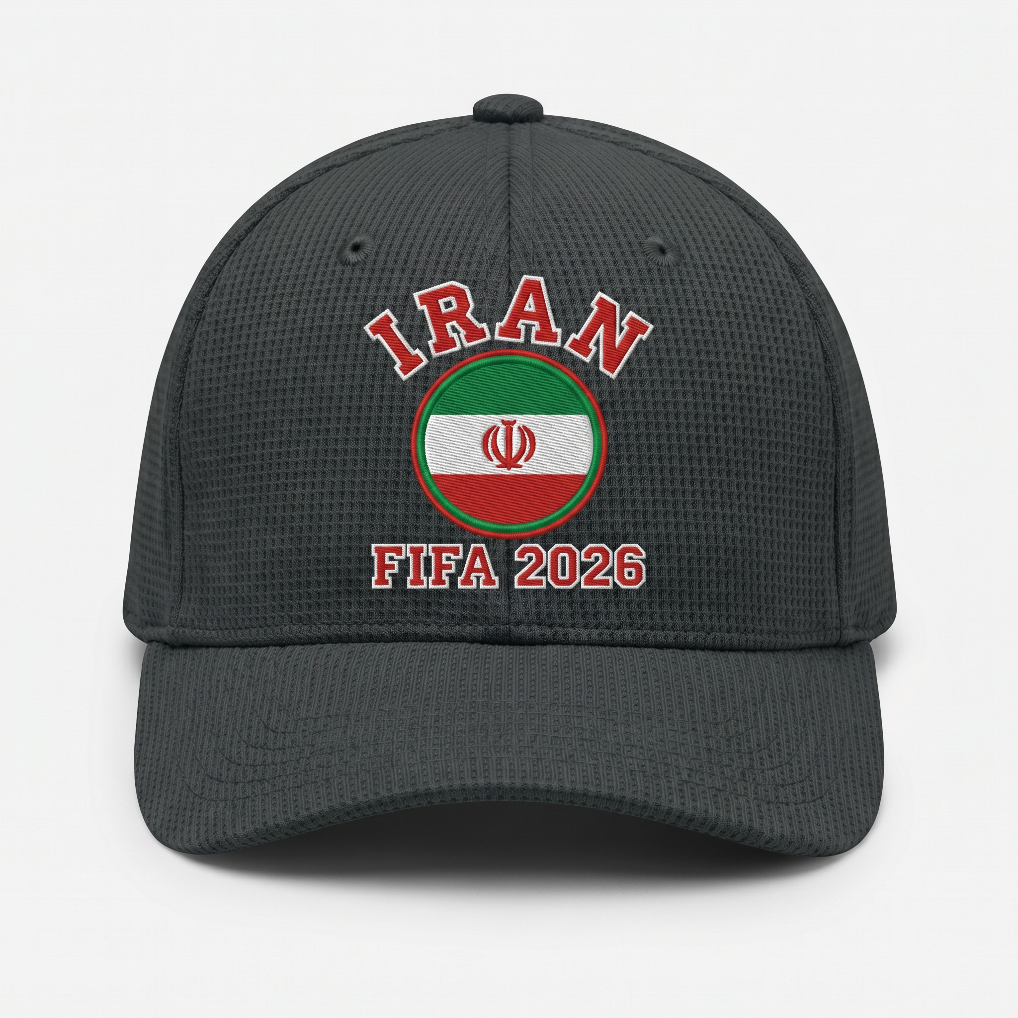 FIFA 2026 Iran Waffle Knit Cap in Dark Gray