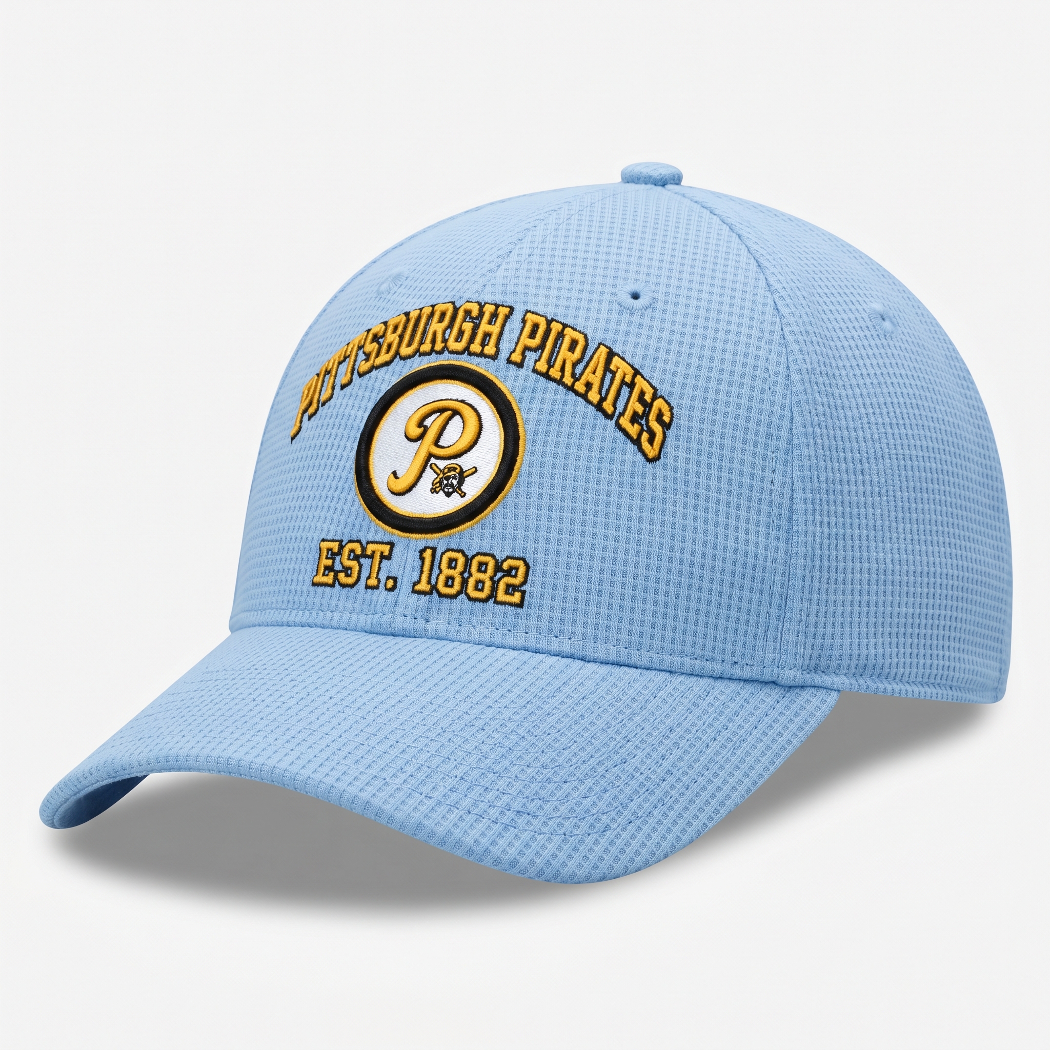 Pittsburgh Pirates Waffle Knit Cap in Light Blue