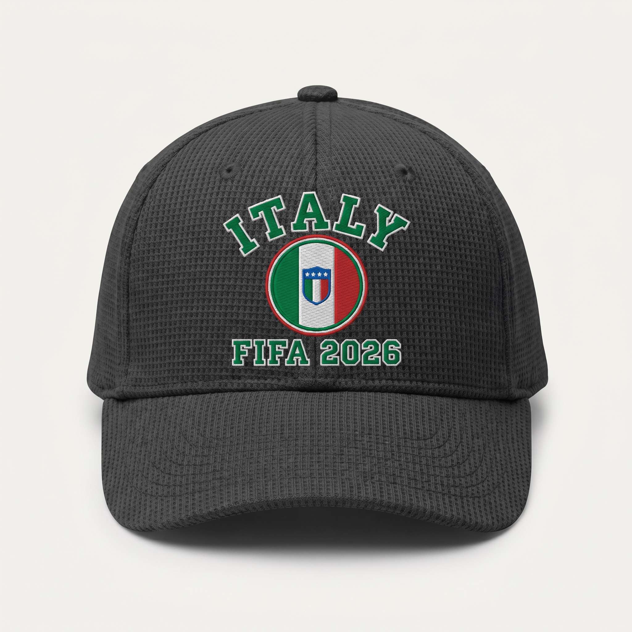 FIFA 2026 Italy Waffle Knit Cap in Dark Gray