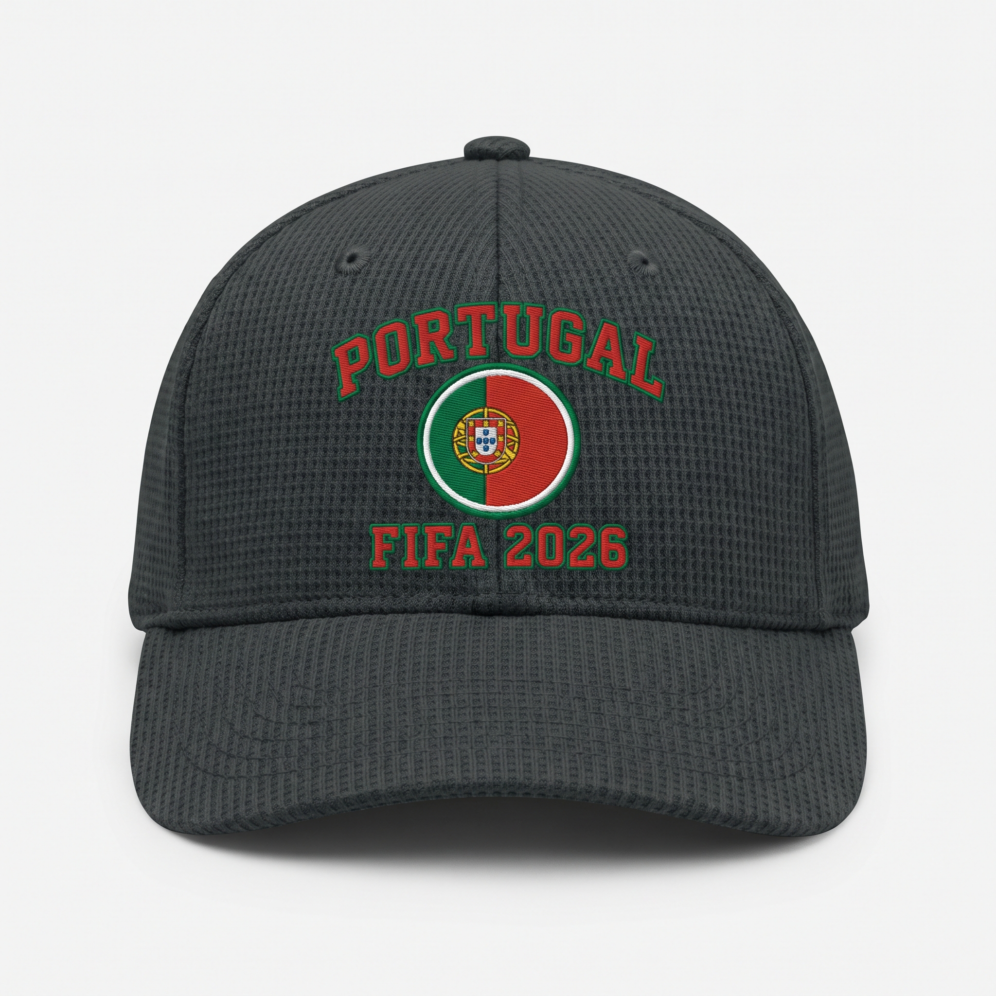 FIFA 2026 Portugal Waffle Knit Cap in Dark Gray