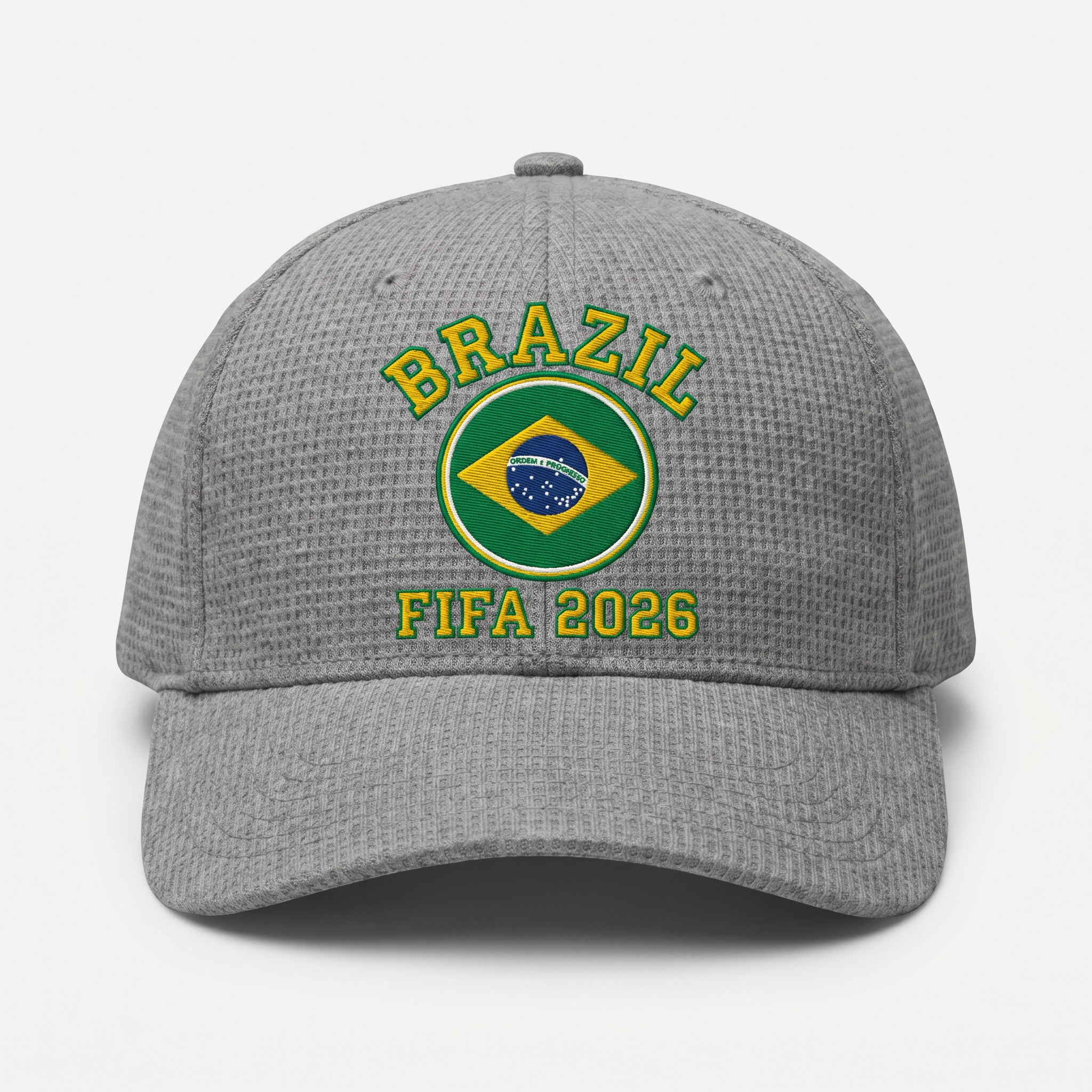 FIFA 2026 Brazil Waffle Knit Cap in Gray