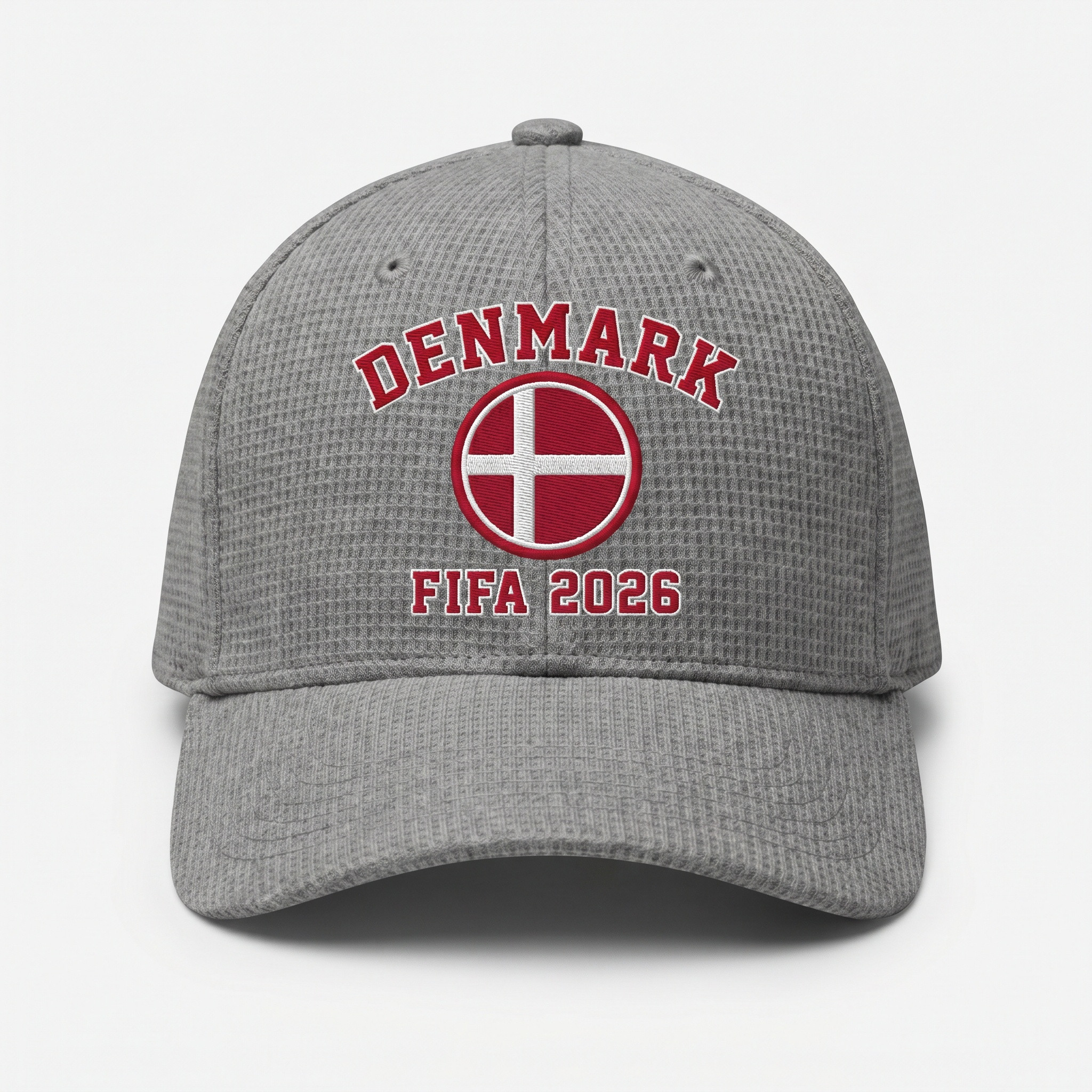 FIFA 2026 Denmark Waffle Knit Cap in Gray