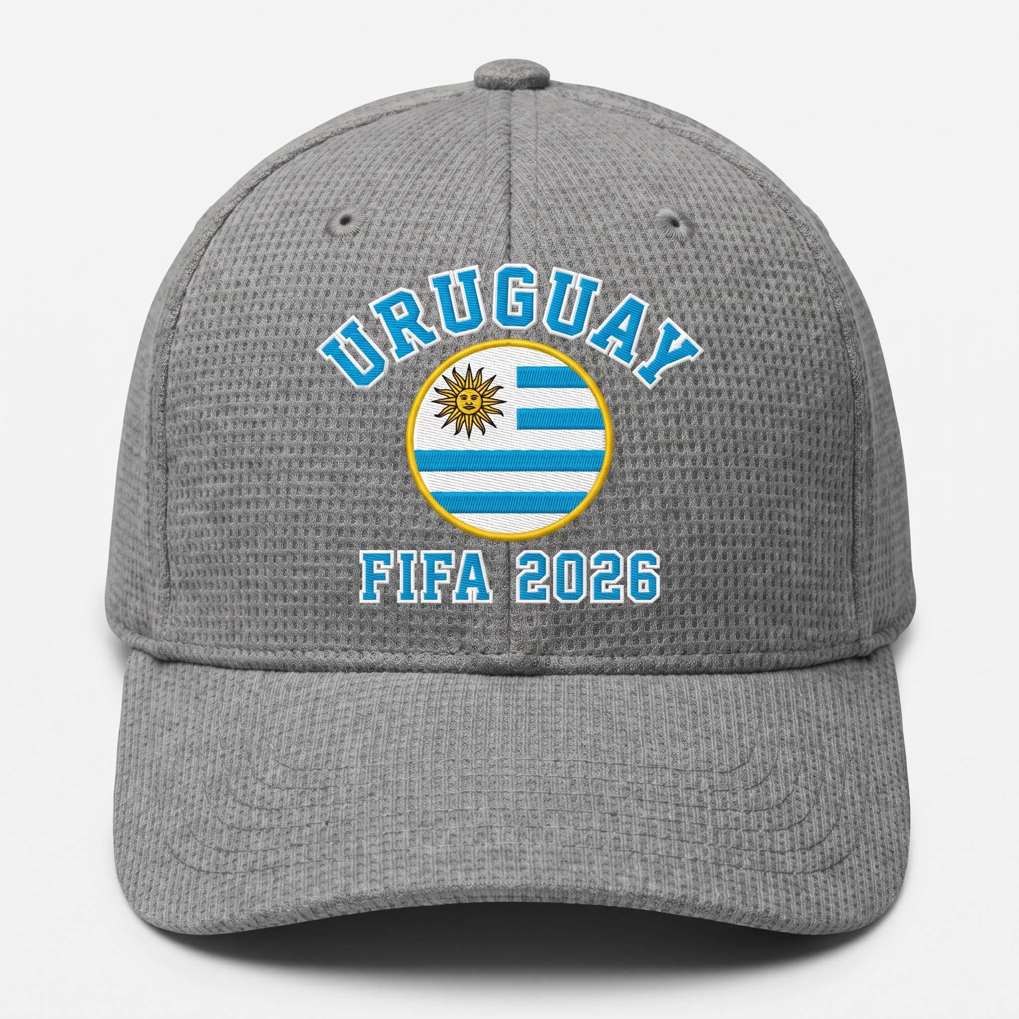 FIFA 2026 Uruguay Waffle Knit Cap in Gray