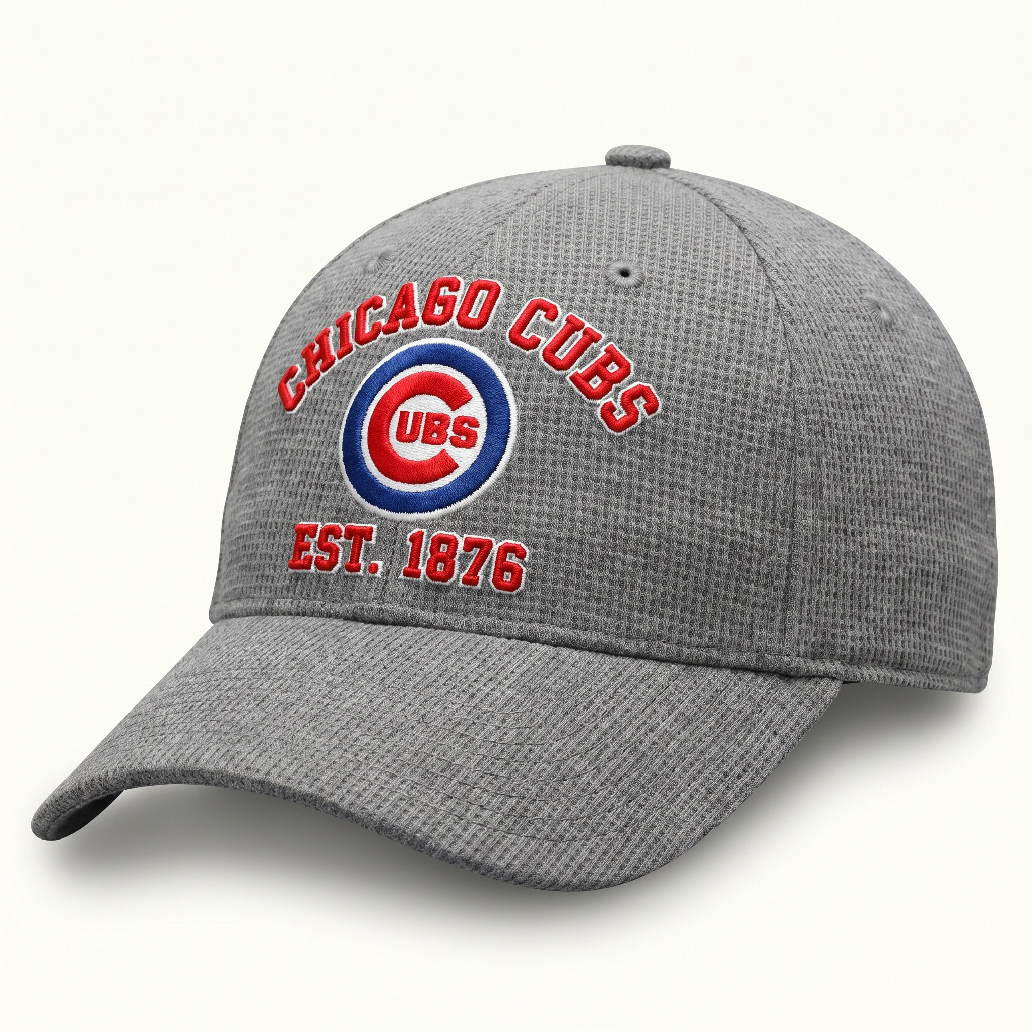 Chicago Cubs EST 1876 Waffle Knit Cap in Gray
