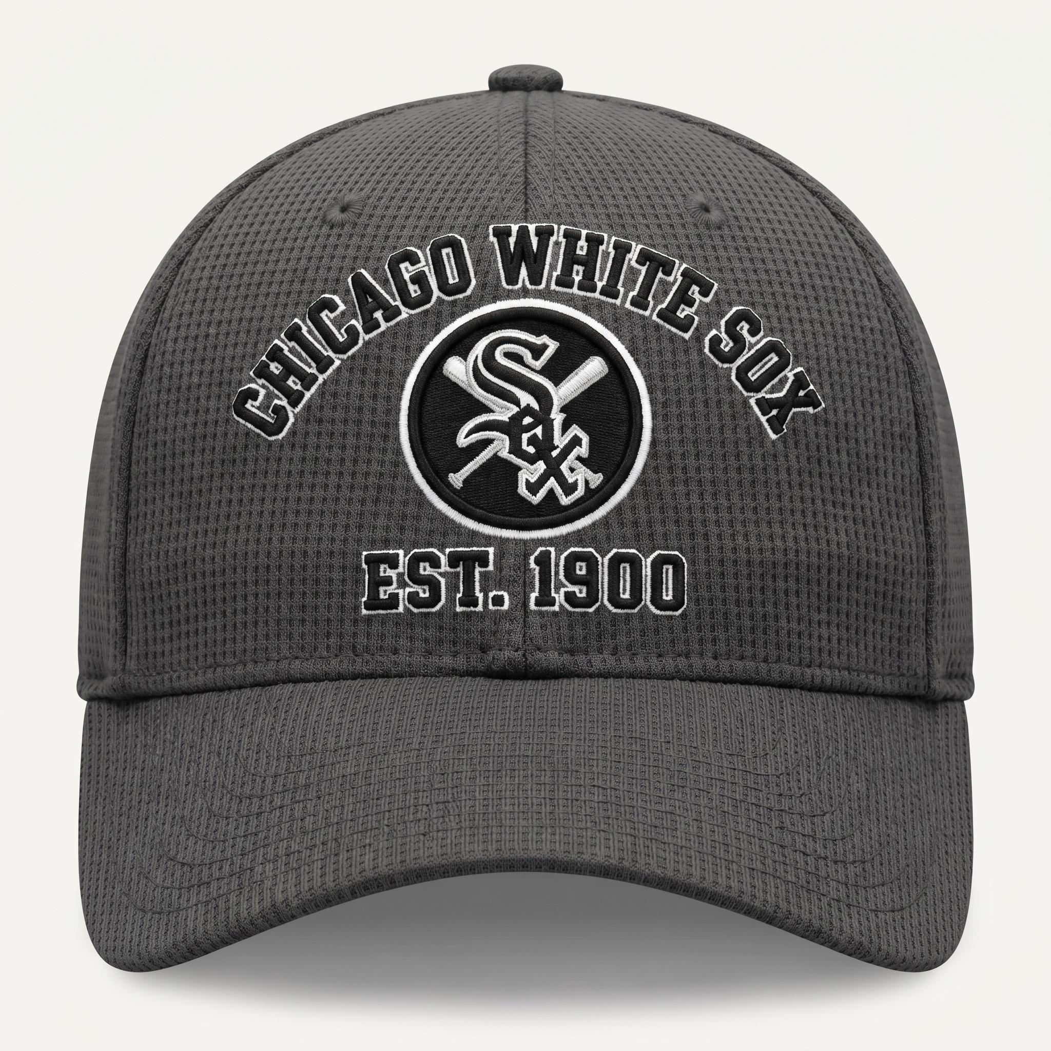 Chicago White Sox Waffle Knit Cap in Dark Gray