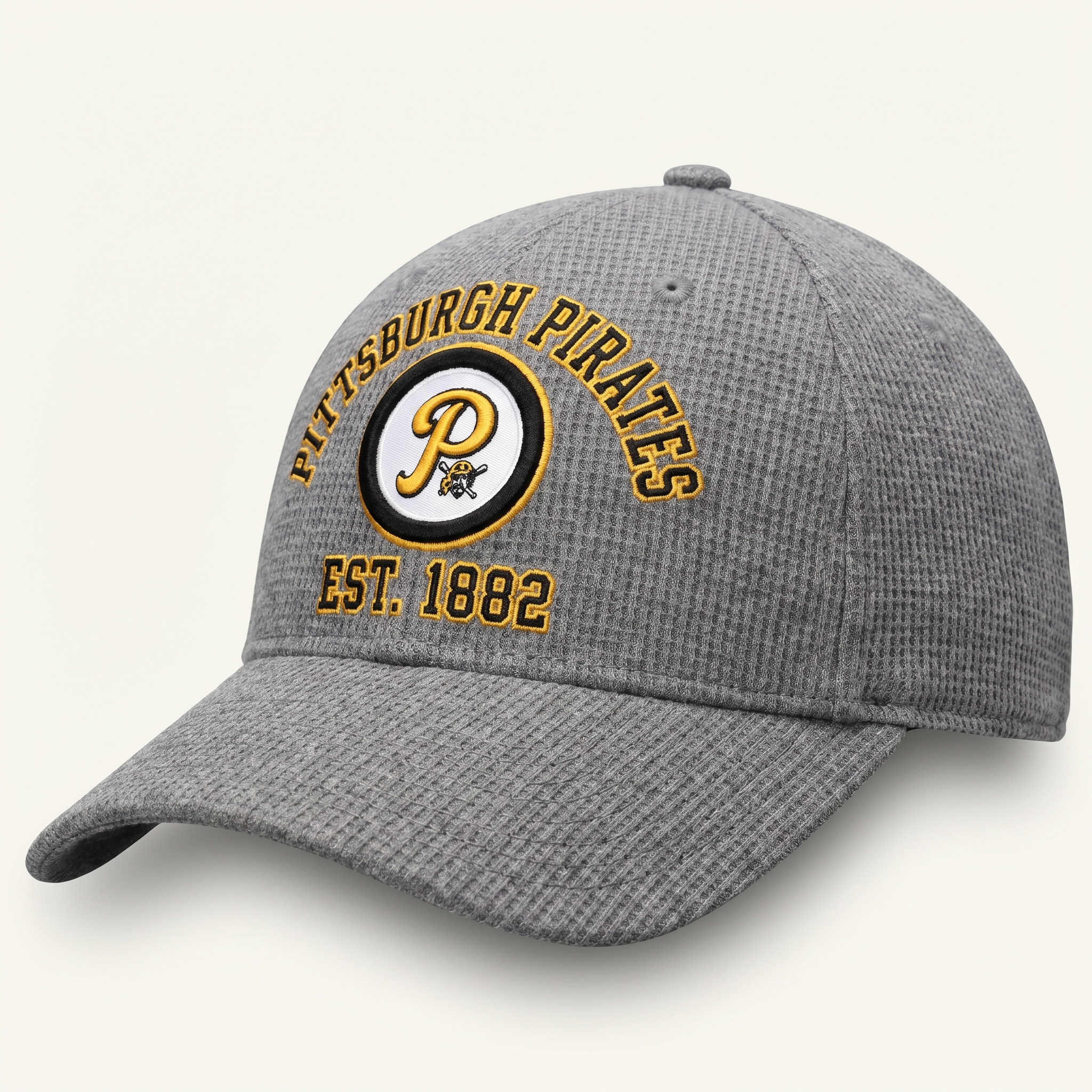 Pittsburgh Pirates Waffle Knit Cap in Gray