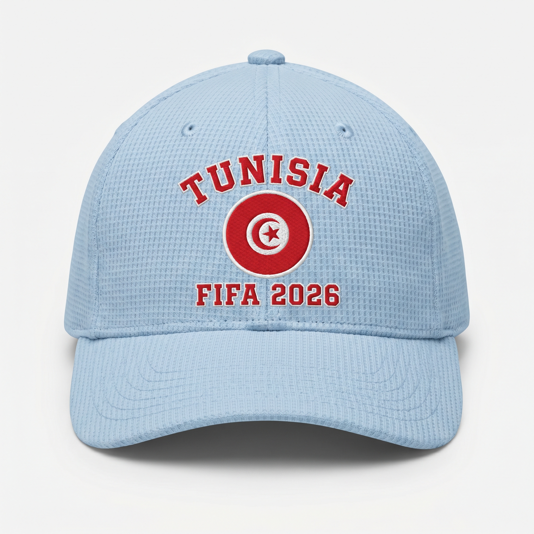 FIFA 2026 Tunisia Waffle Knit Cap in Light Blue