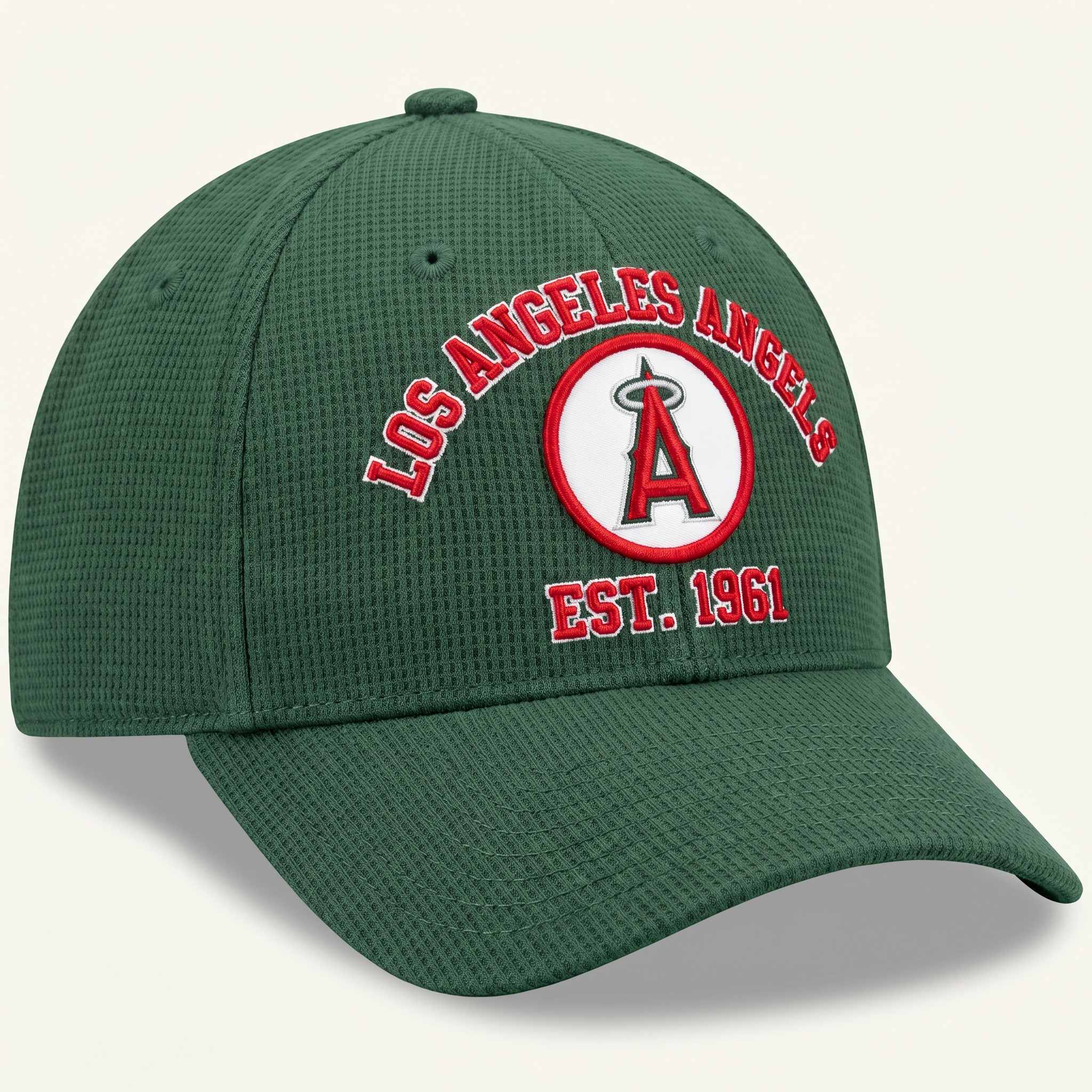 Los Angeles Angels Waffle Knit Cap in Green