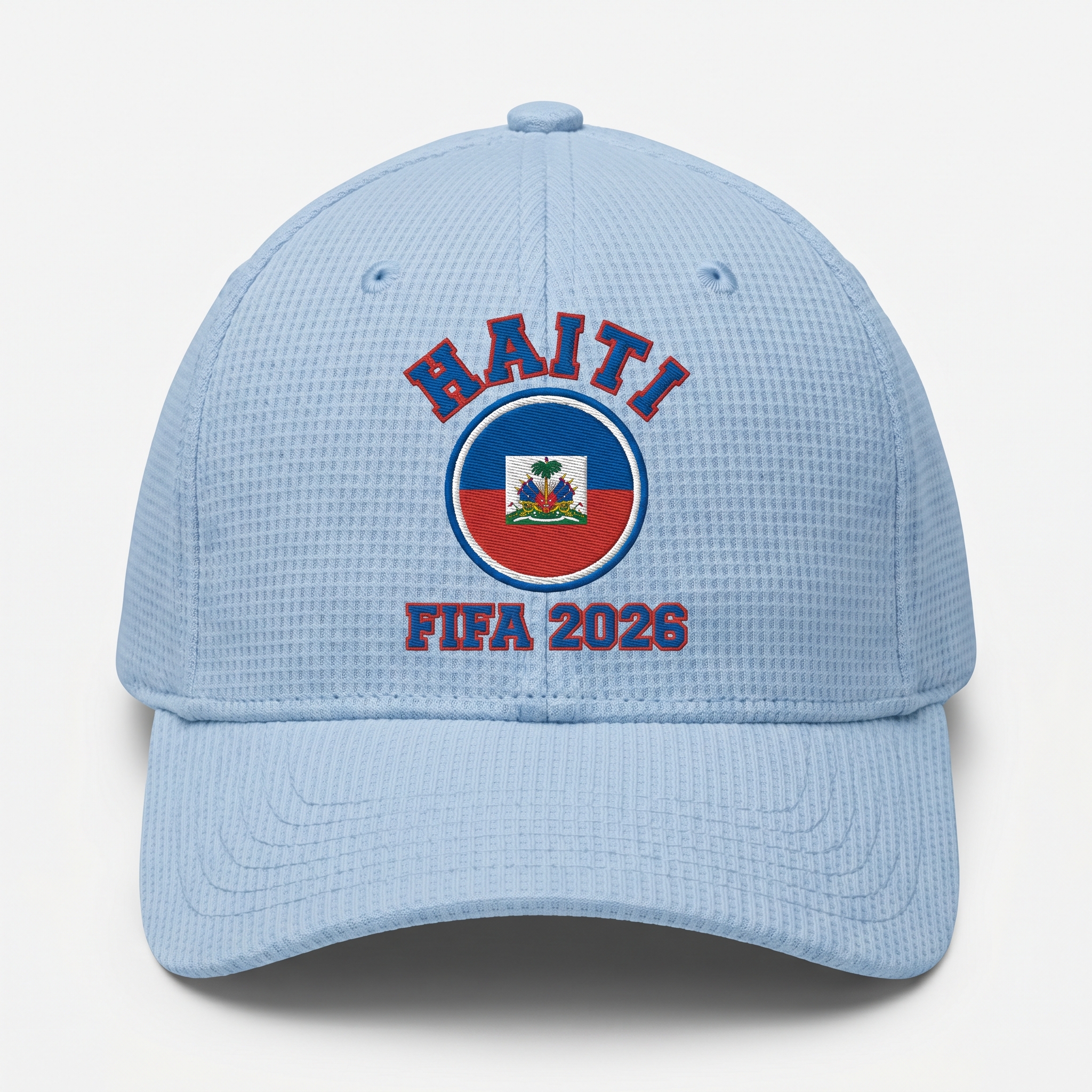 FIFA 2026 Haiti Waffle Knit Cap in Light Blue