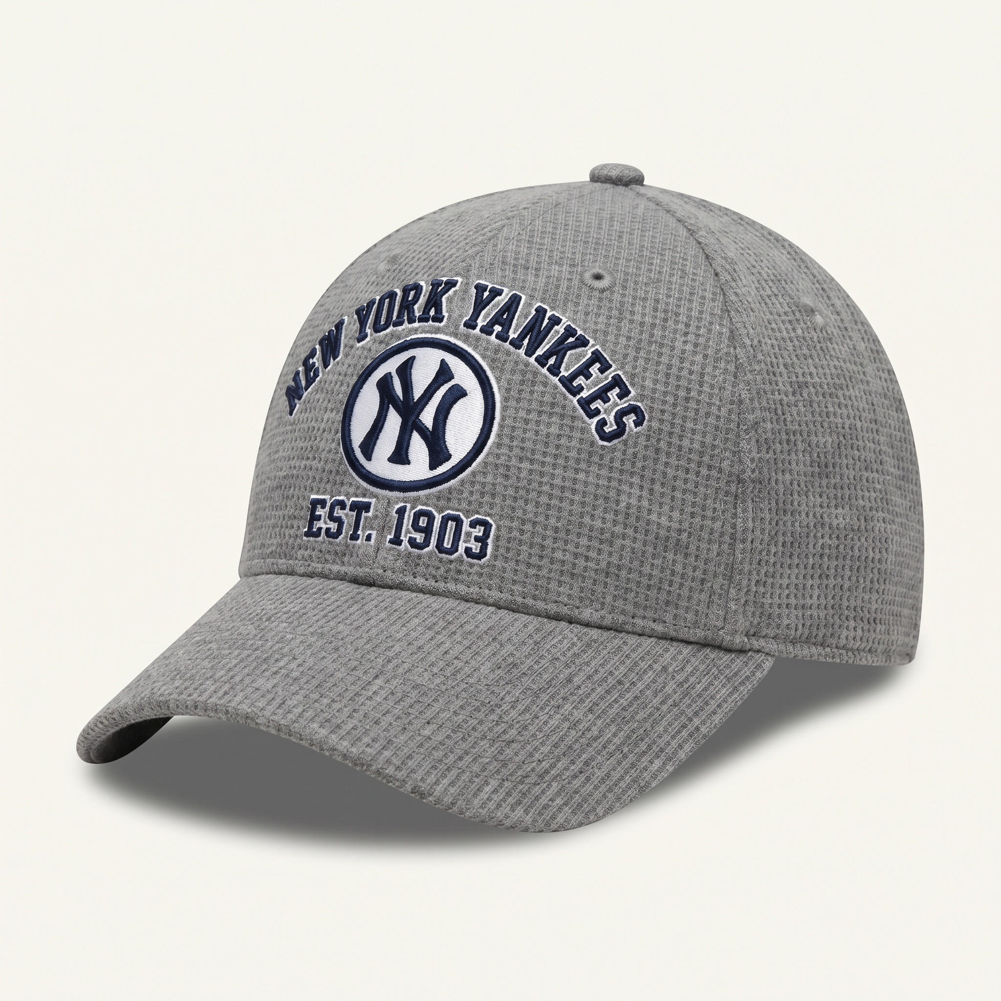 New York Yankees Waffle Knit Cap in Gray