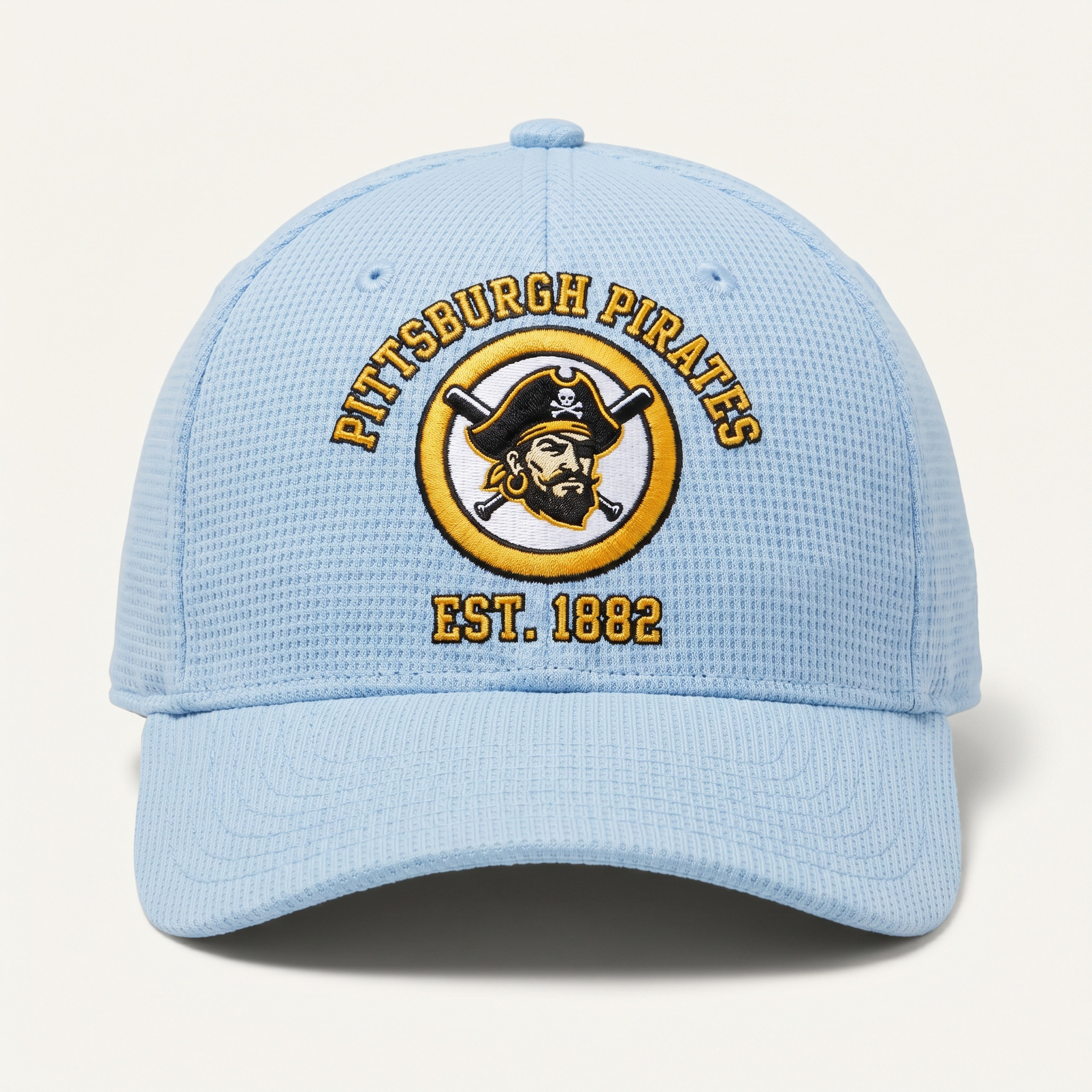 Pittsburgh Pirates Waffle Knit Cap in Light Blue