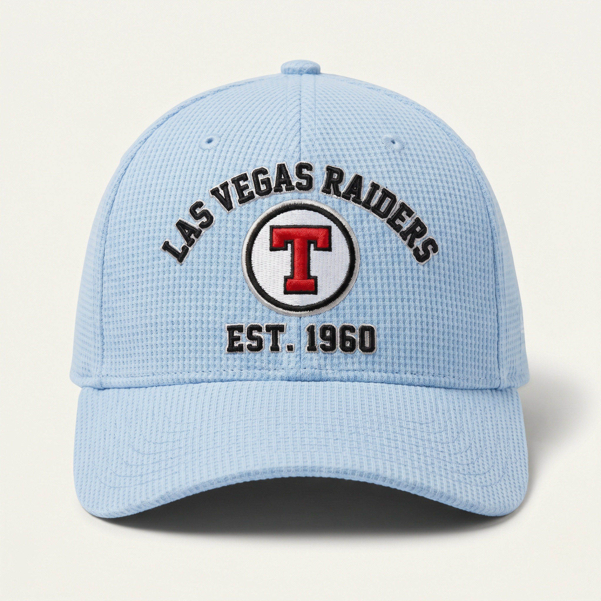 Las Vegas Raiders Waffle Knit Cap in Light Blue