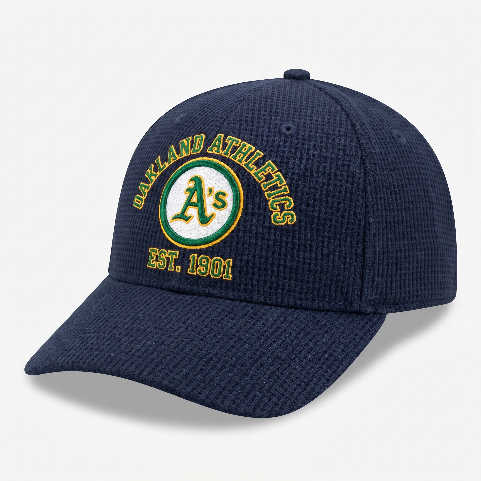 Oakland Athletics Waffle Knit Cap in Blue