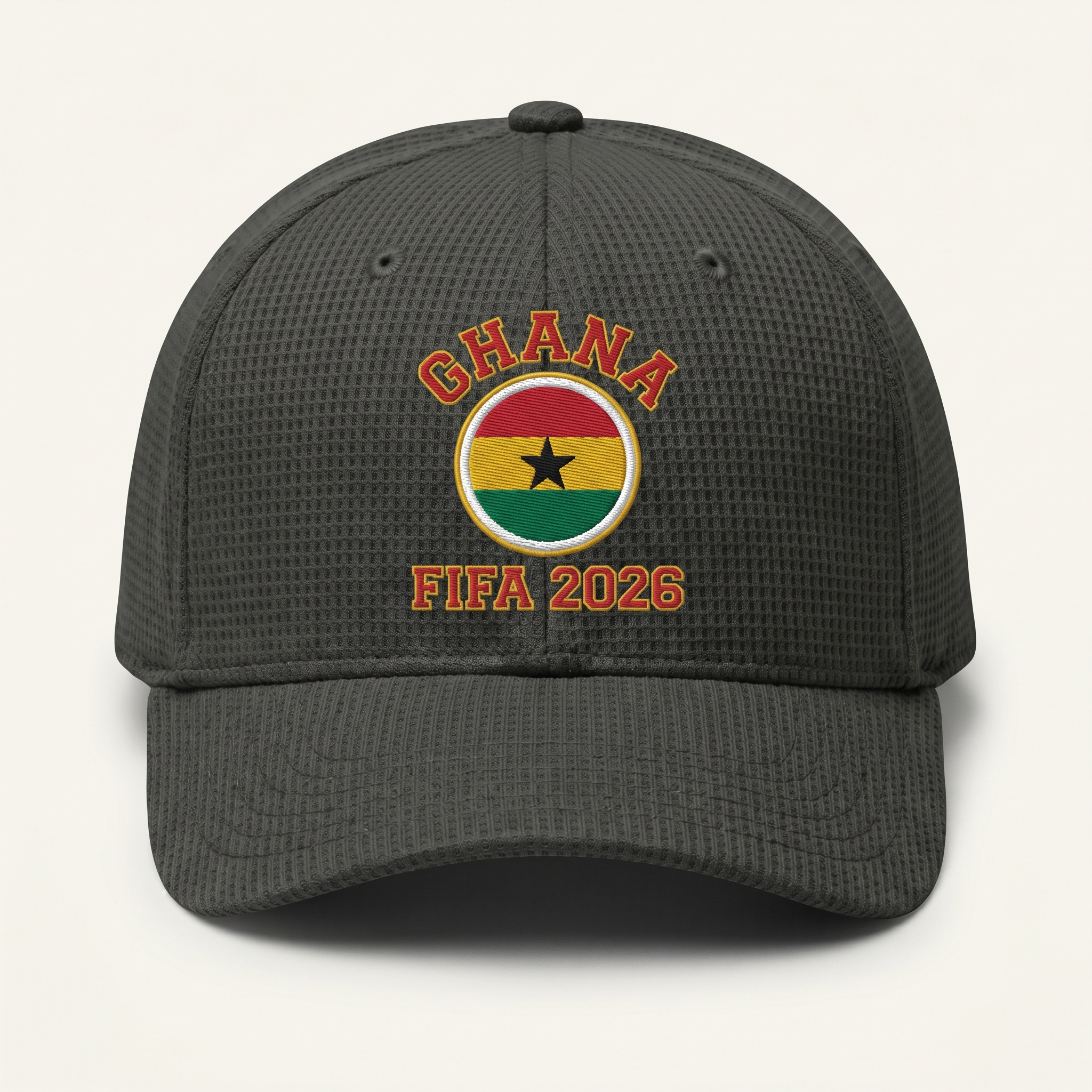 FIFA 2026 Ghana Waffle Knit Cap in Dark Gray