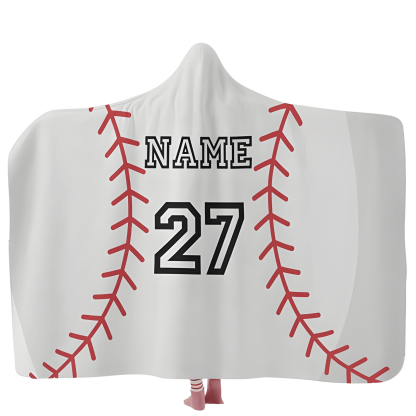 Custom Football Hooded Blanket With Name And Team Design For Sports Fans