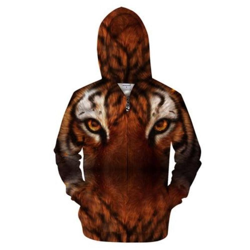 Tiger Zip Up Hoodie