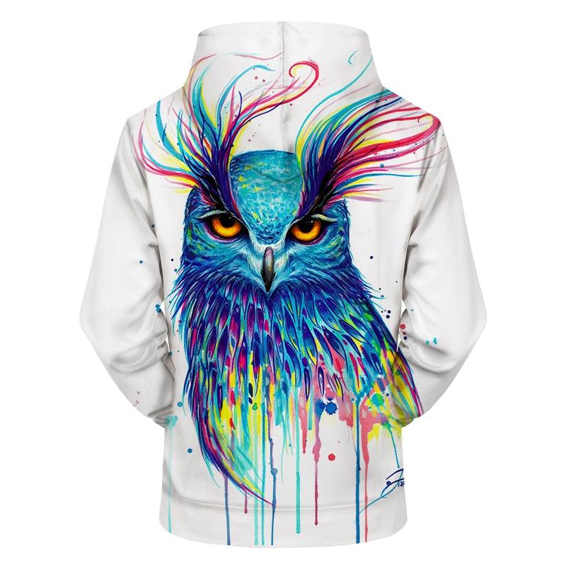 Colorful Owl Hoodie