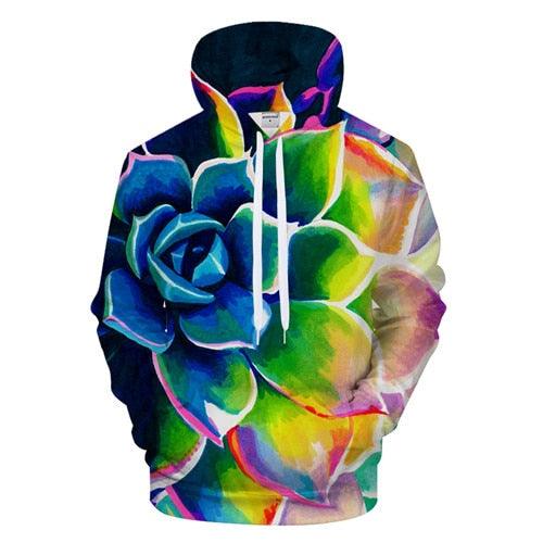 Floral Art Print Hoodie