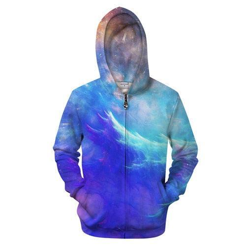 Blue And Purple Sky Zip-up Hoodie