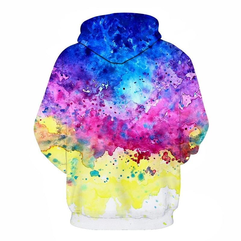 Watercolor Ombre Splatter Hoodie