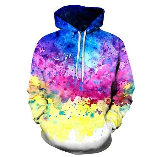 Watercolor Ombre Splatter Hoodie