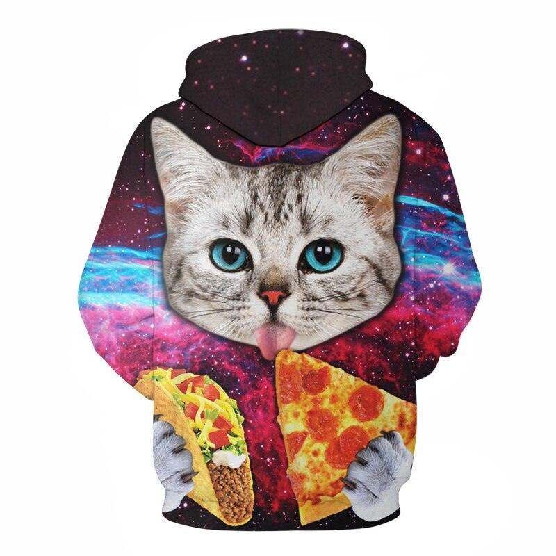 Pizza Taco Cat Galaxy Hoodie