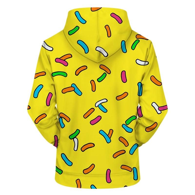 Yellow Sprinkles Print Hoodie