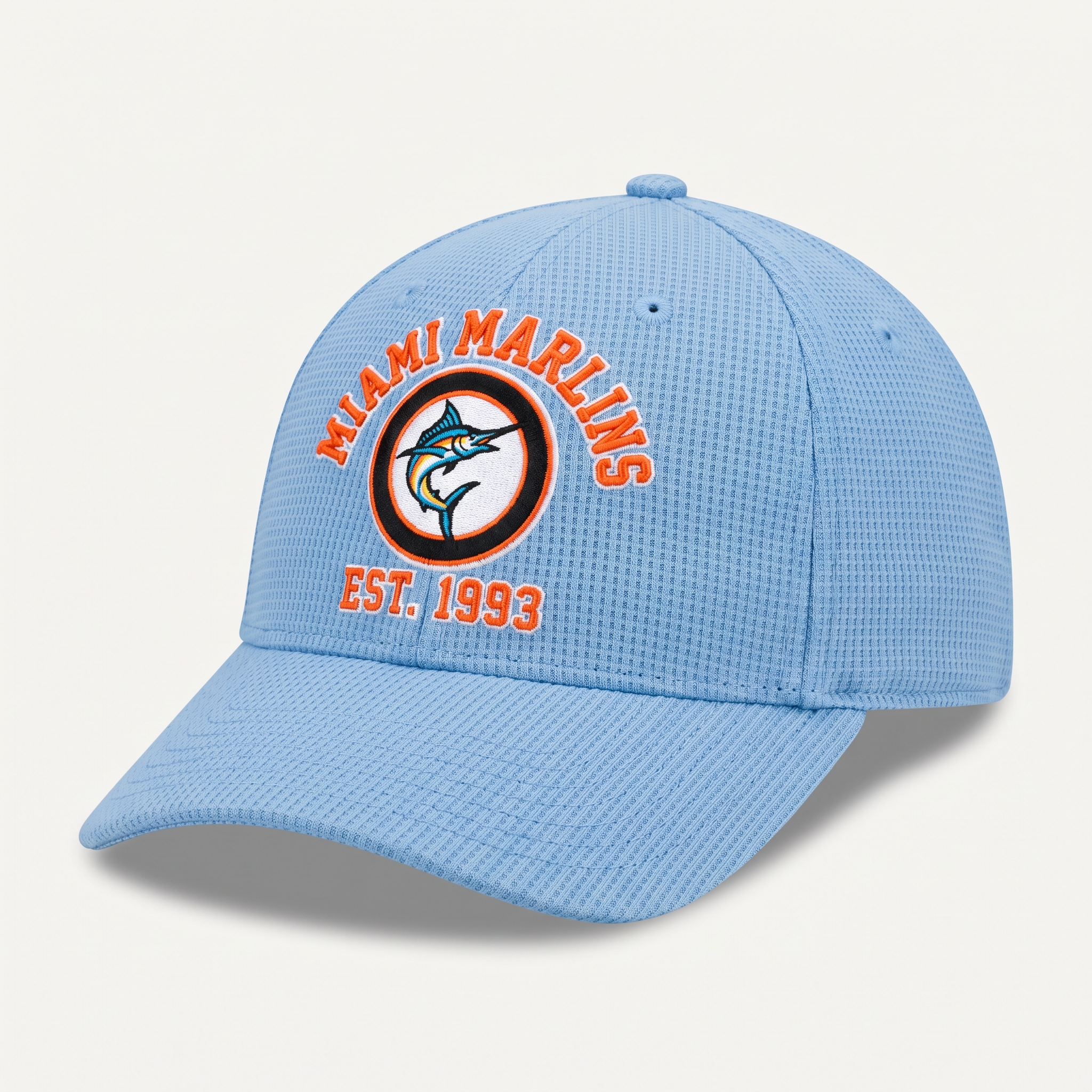 Miami Marlins Waffle Knit Cap in Light Blue