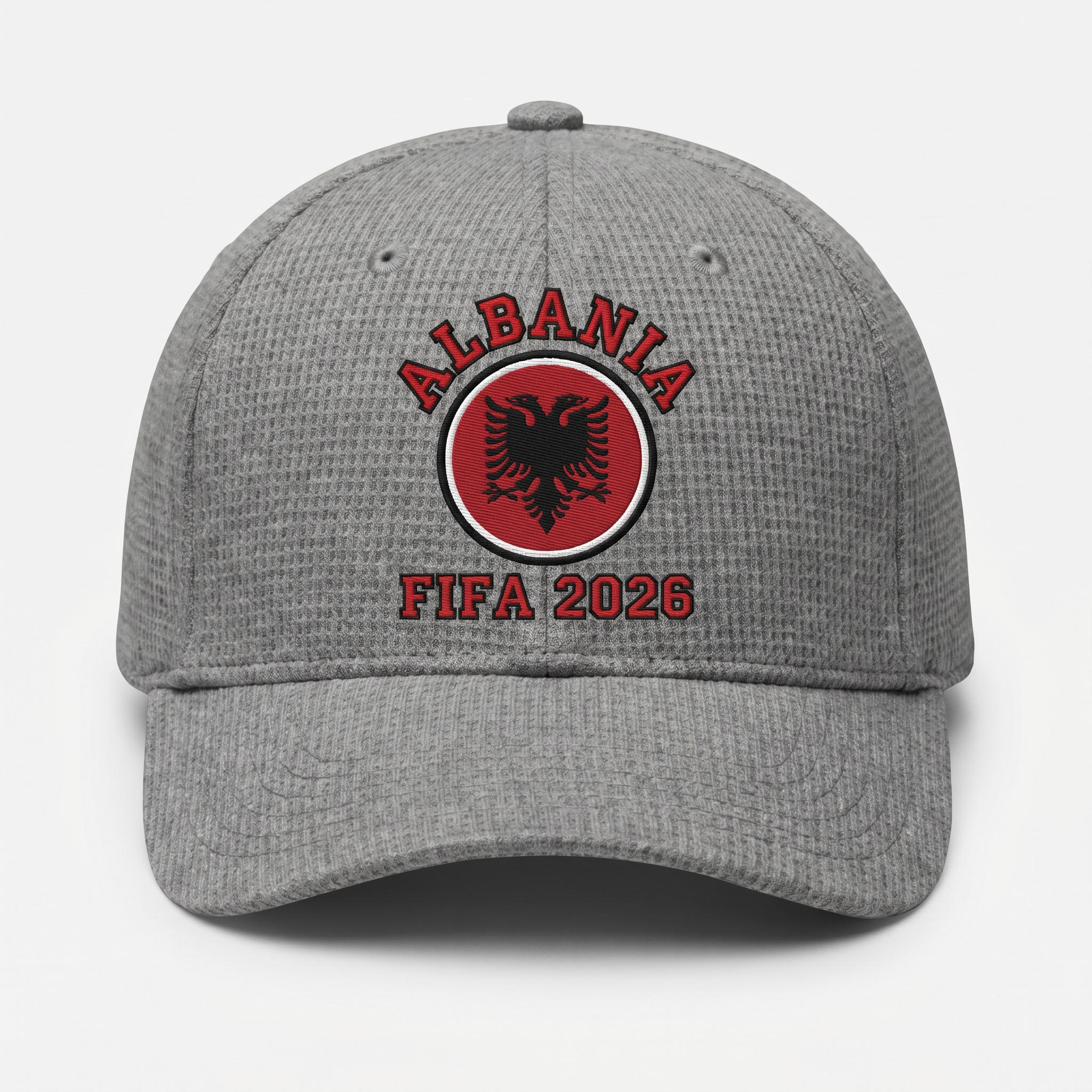 FIFA 2026 Albania Waffle Knit Cap in Gray