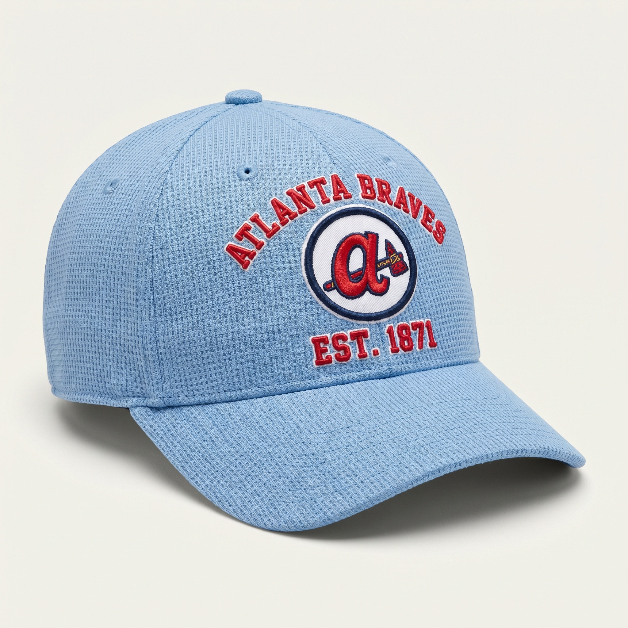 Atlanta Braves Waffle Knit Cap in Light Blue