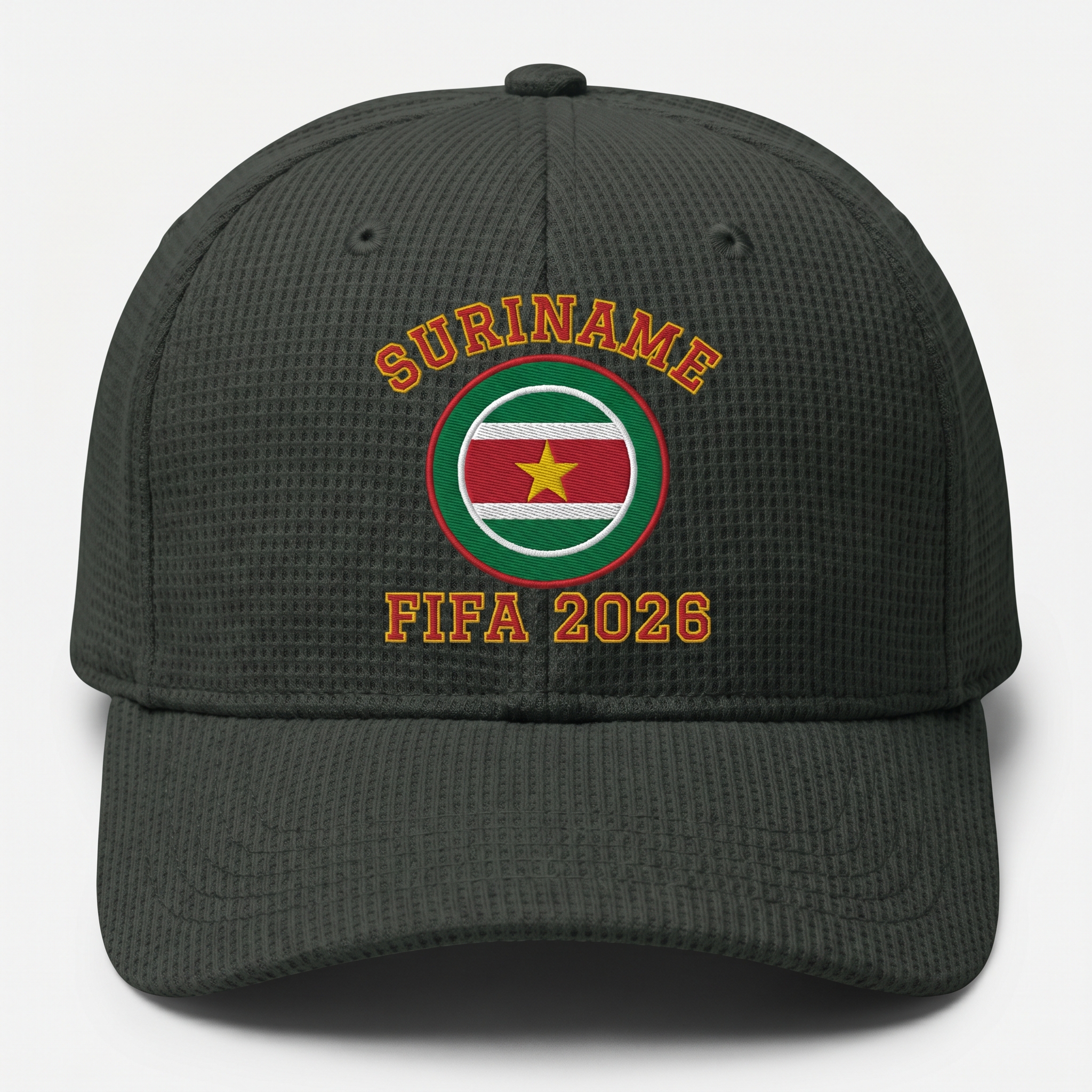 FIFA 2026 Suriname Waffle Knit Cap in Dark Gray