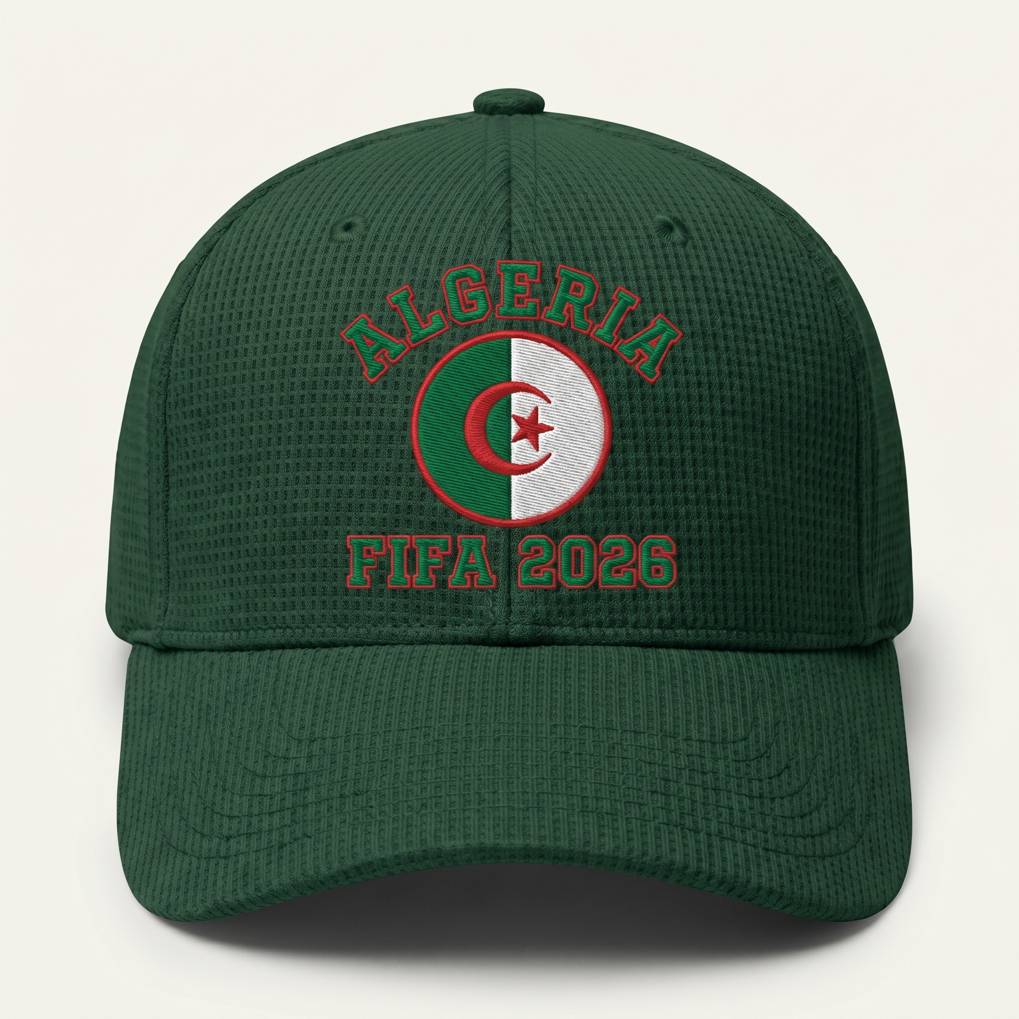 FIFA 2026 Algeria Waffle Knit Cap in Green