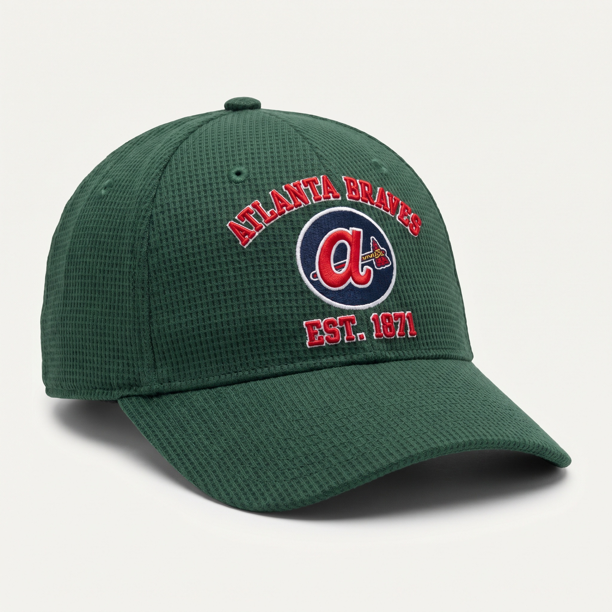 Atlanta Braves Waffle Knit Cap in Green