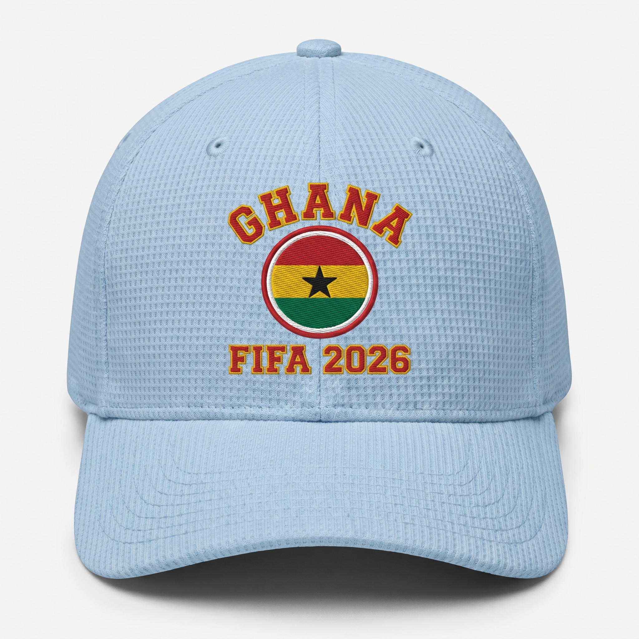 FIFA 2026 Ghana Waffle Knit Cap in Light Blue