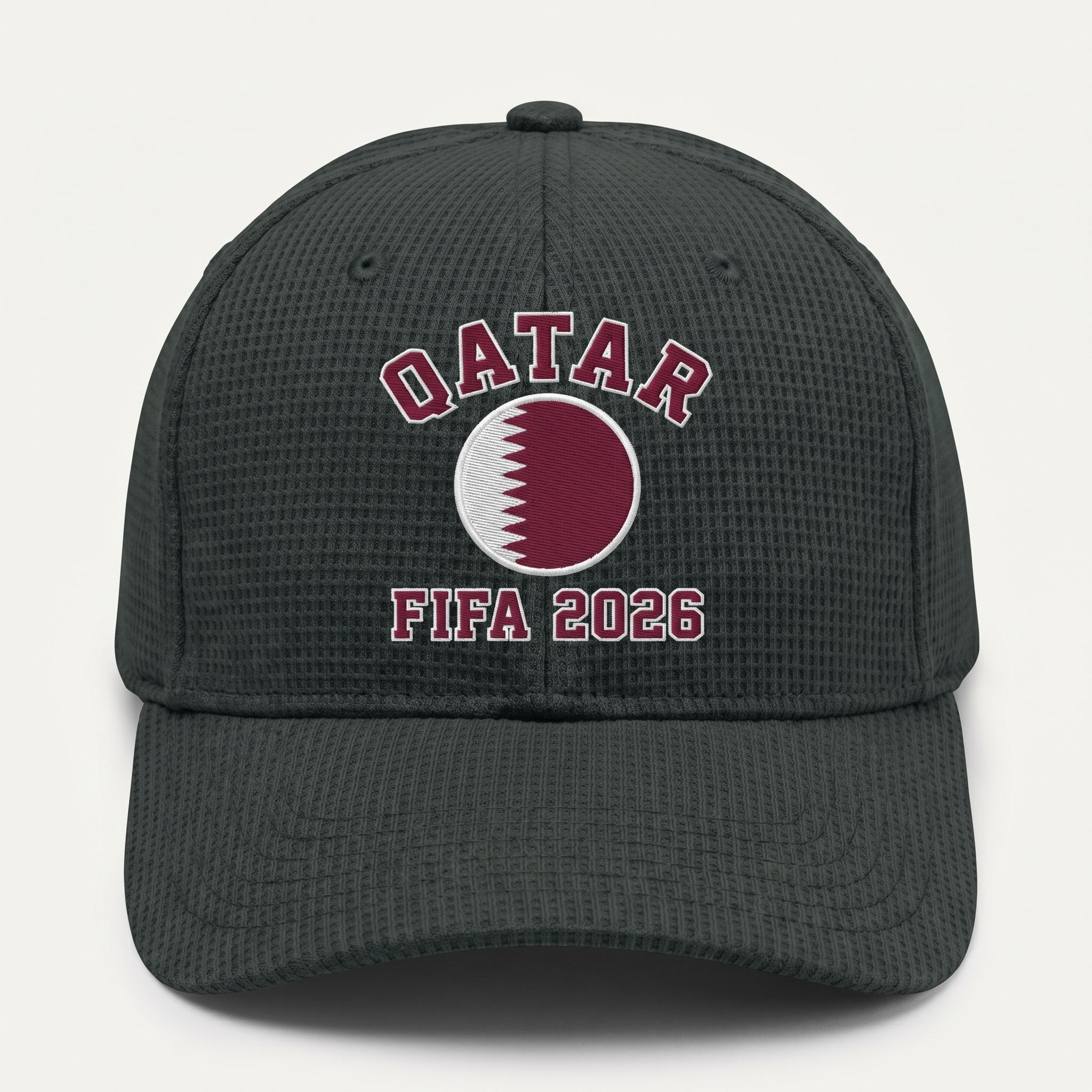FIFA 2026 Qatar Waffle Knit Cap in Dark Gray
